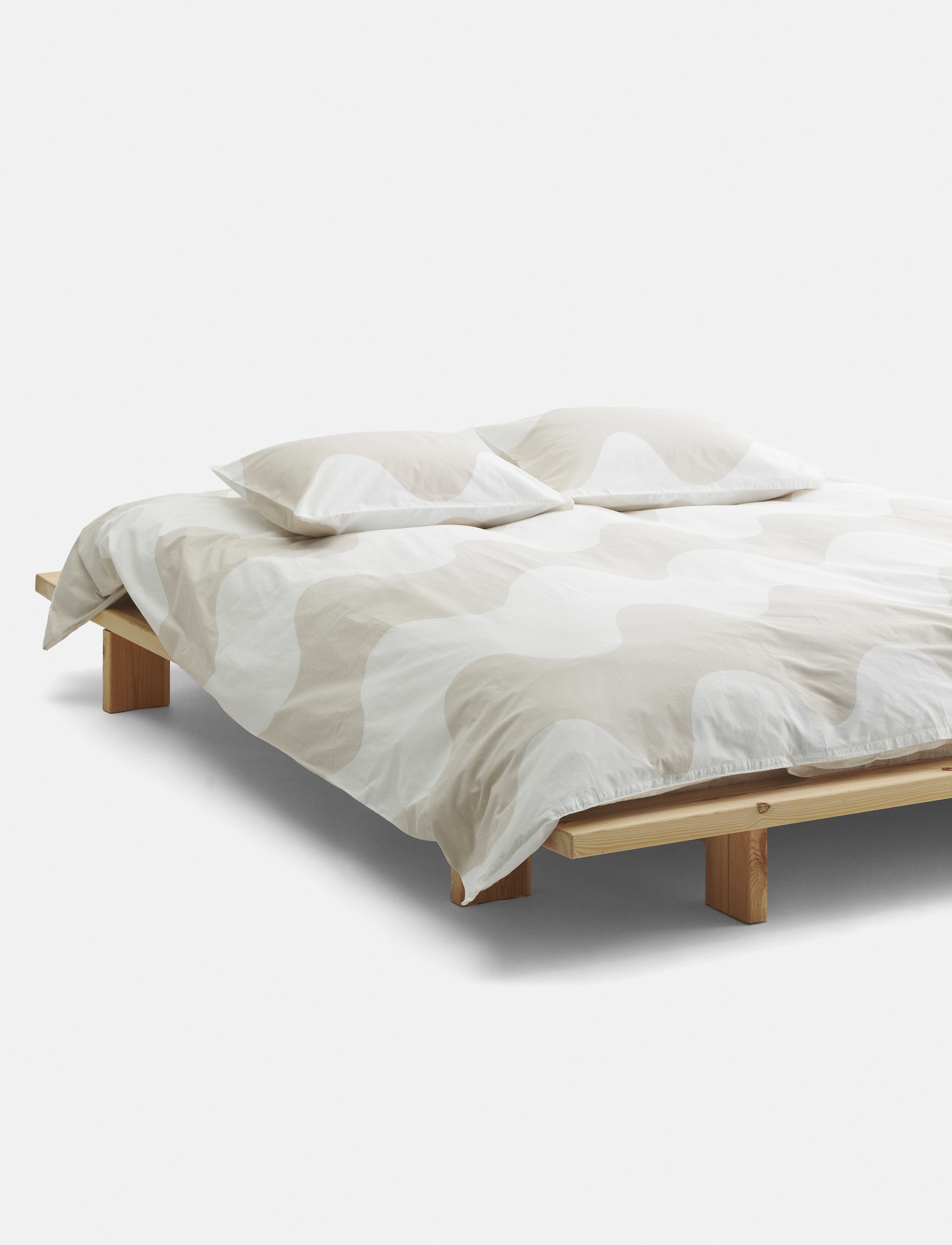Marimekko Home - LOKKI DC 240X220 CM - housses de couette - white, beige - 2