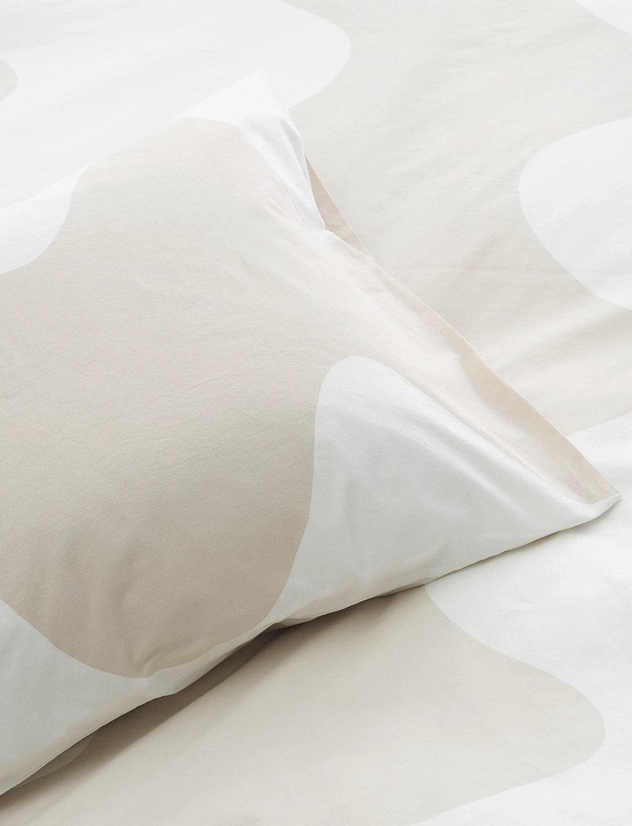 Marimekko Home - LOKKI PC 63X63-65X65 CM - pagalvių užvalkalai - white,beige - 2