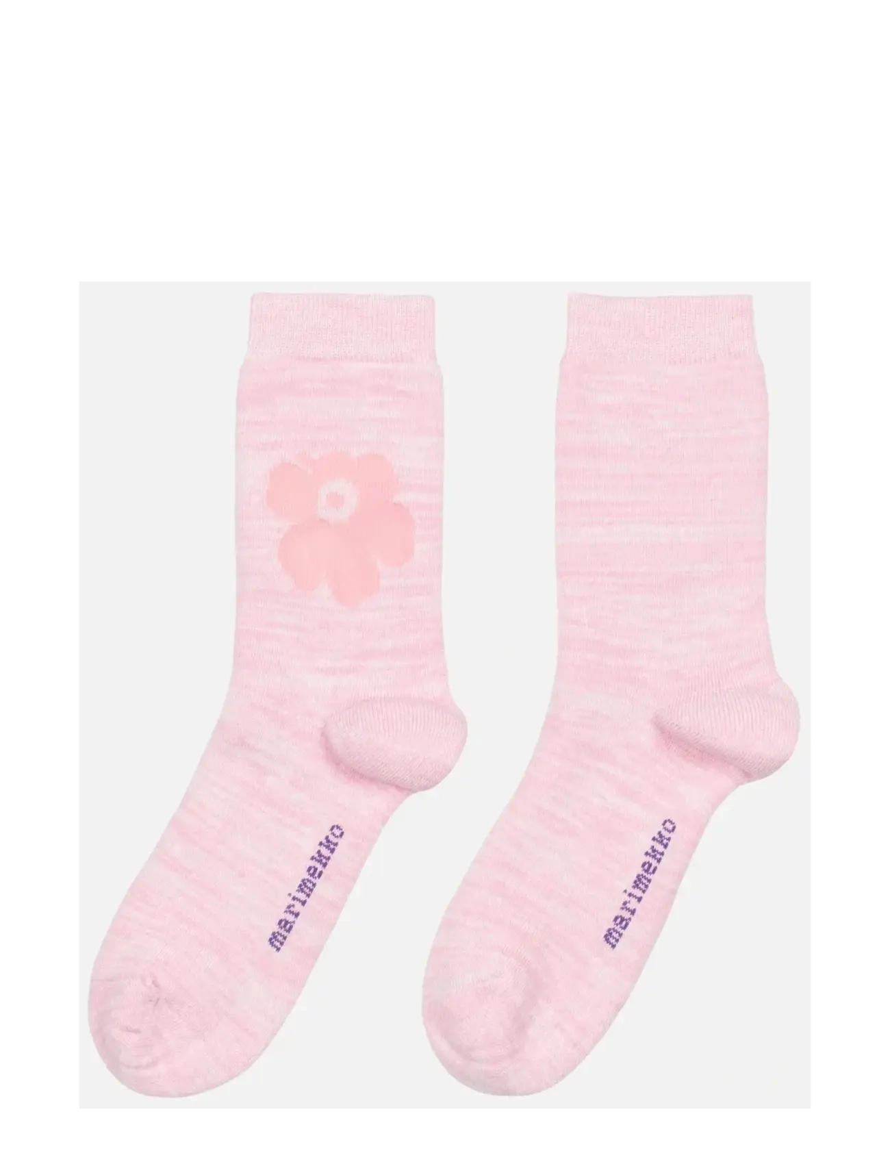 Marimekko Home UNIKKO DC 150X210 CM - Regular socks - CHARCOAL, OFF WHITE / pink/rose