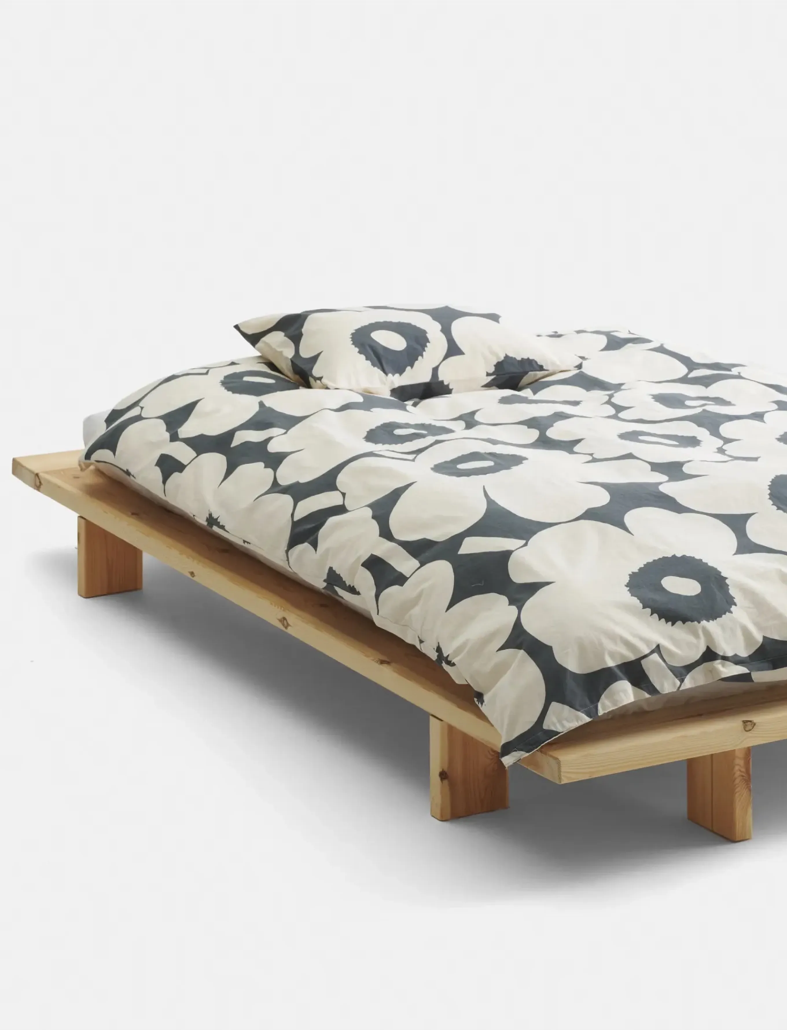 Marimekko Home - UNIKKO DC 150X210 CM - duvet covers - charcoal, off white - 0