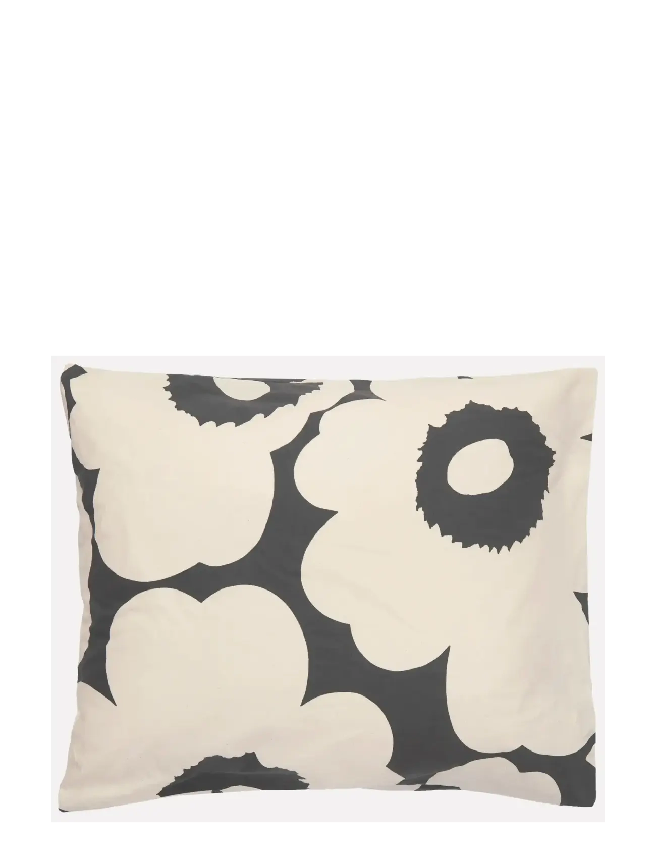 Marimekko Home UNIKKO PC 50X60 CM - Örngott - CHARCOAL, OFF WHITE / cream