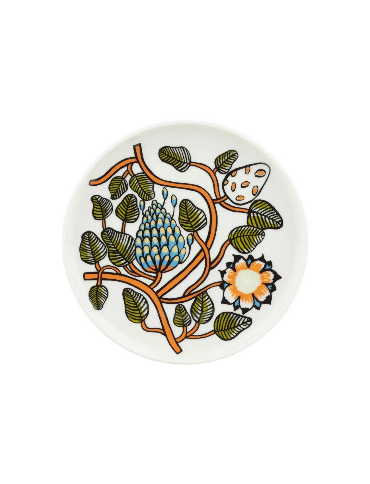 Marimekko Home TIARA PLATE 20 CM - Dinner plates - WHITE, WARM ORANGE, GREEN / multi