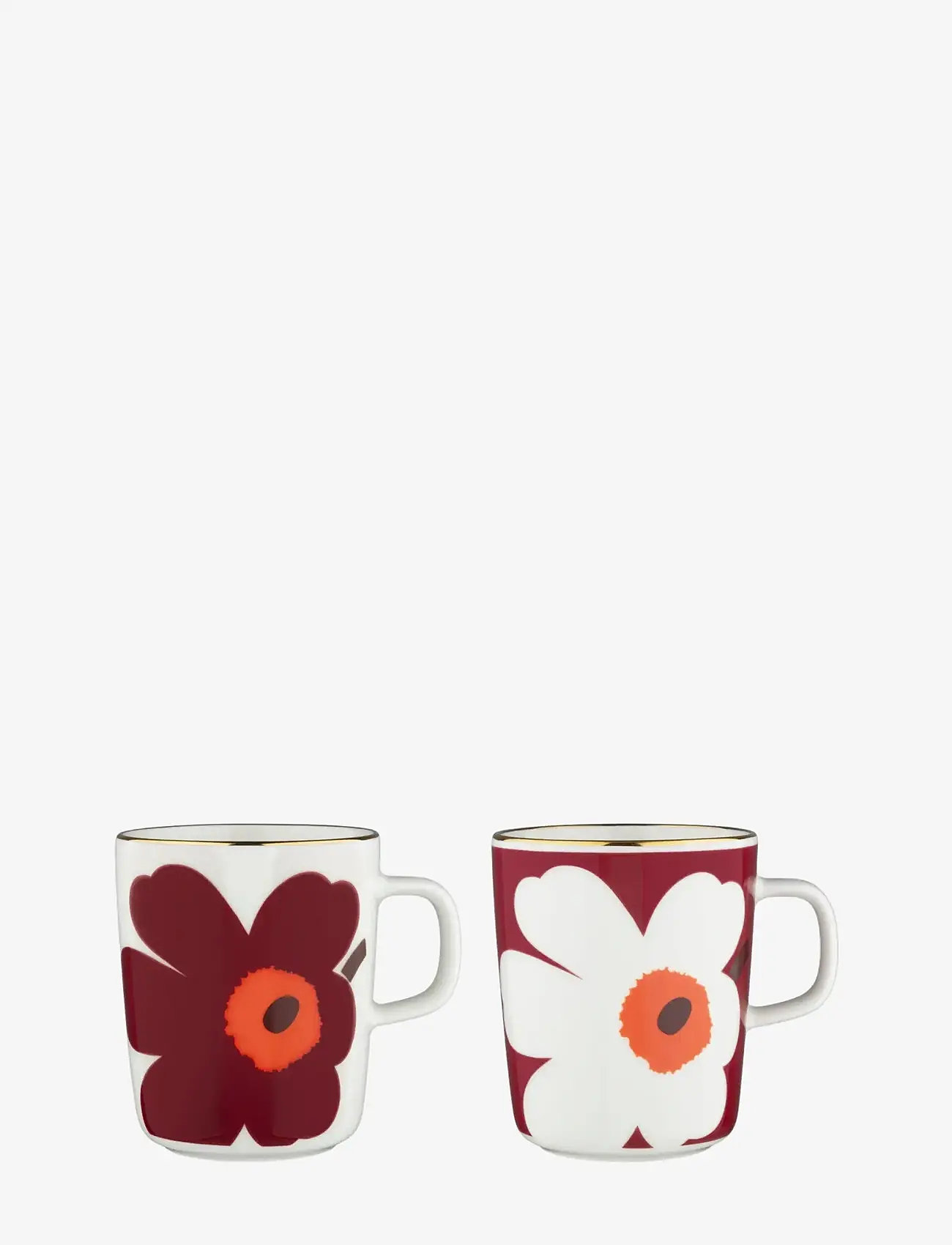 Marimekko Home - JUHLA UNIKKO MUG 2,5 DL 2 PCS - white, burgundy, gold - 0