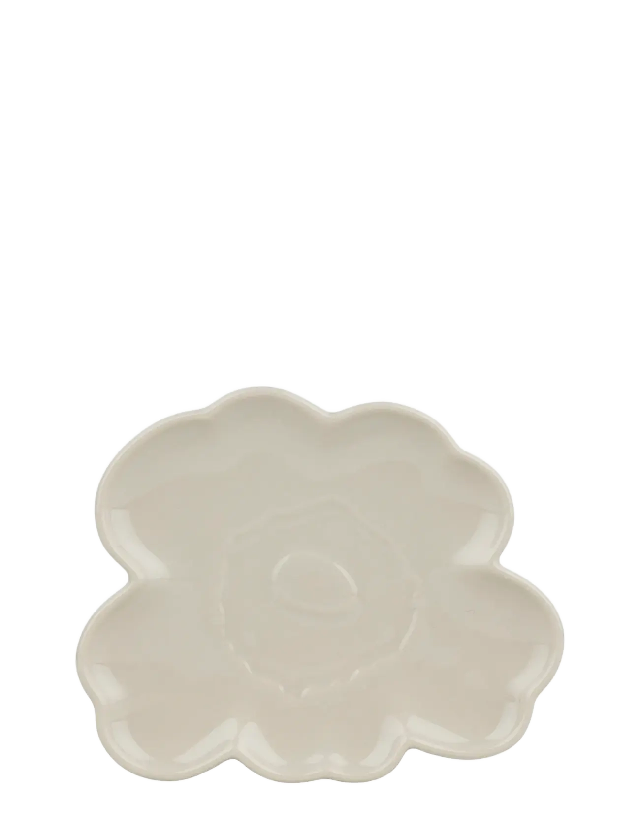 Marimekko Home Unikko Shape Plate 19 Cm, Ø cm, Serving Dishes, Creme - Platters, Homeware
