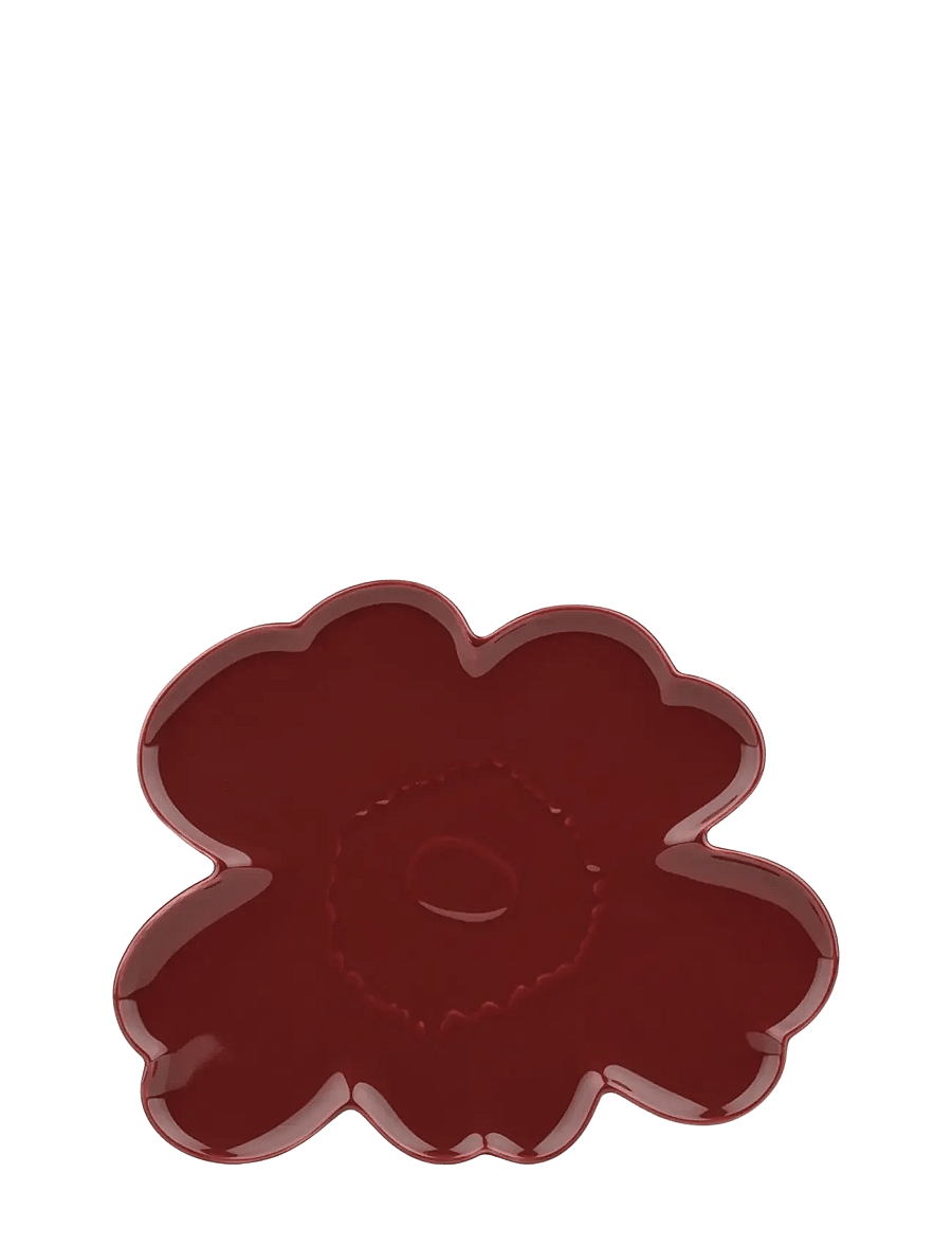 Marimekko Home - UNIKKO SHAPE SERVING ITEM 32CM - servēšanas paplātes un šķīvji - burgundy - 0