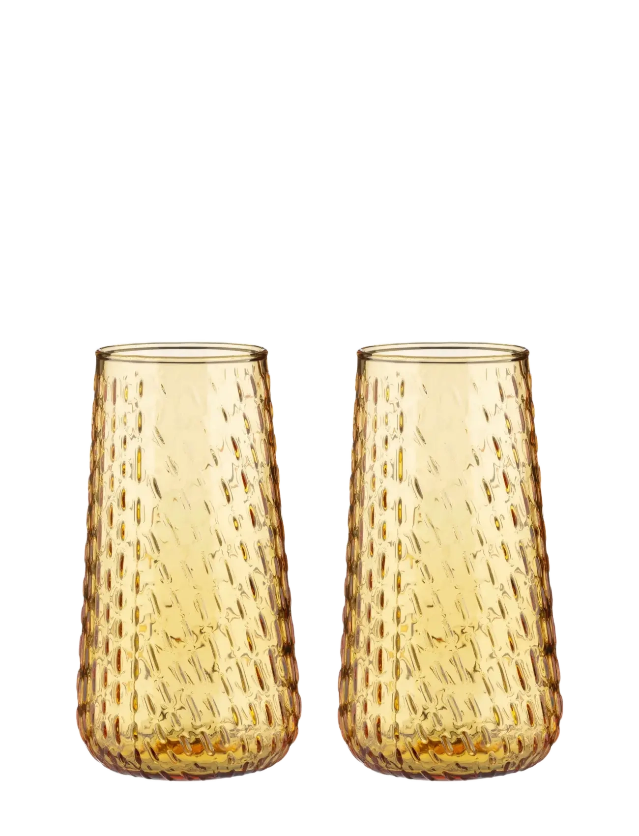 Marimekko Home Syksy Flute Glass 2 Pcs, One Size, Glass, Gelb - Drinking Homeware