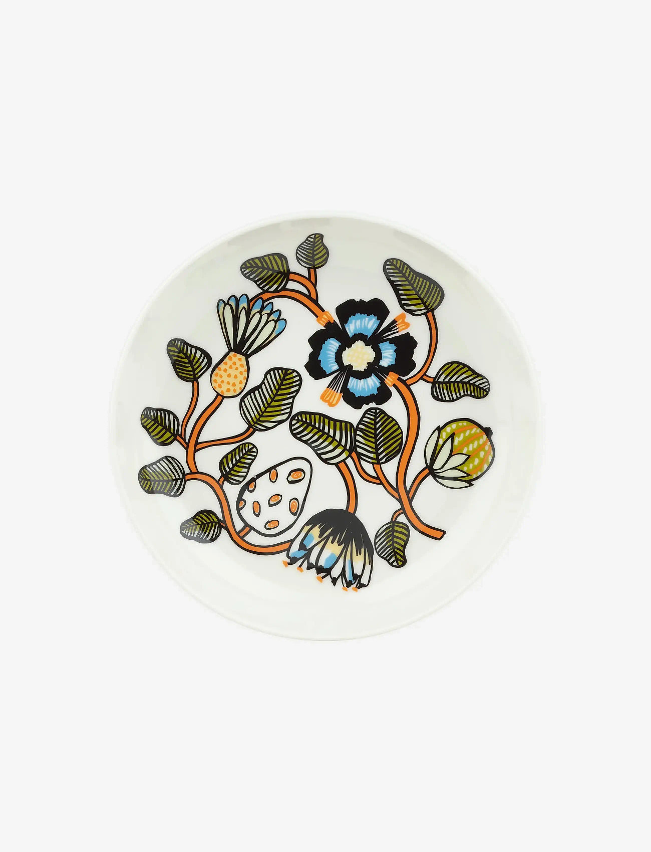 Marimekko Home - TIARA DEEP PLATE 20,5 CM - osta hinna alusel - white, warm or, green - 0