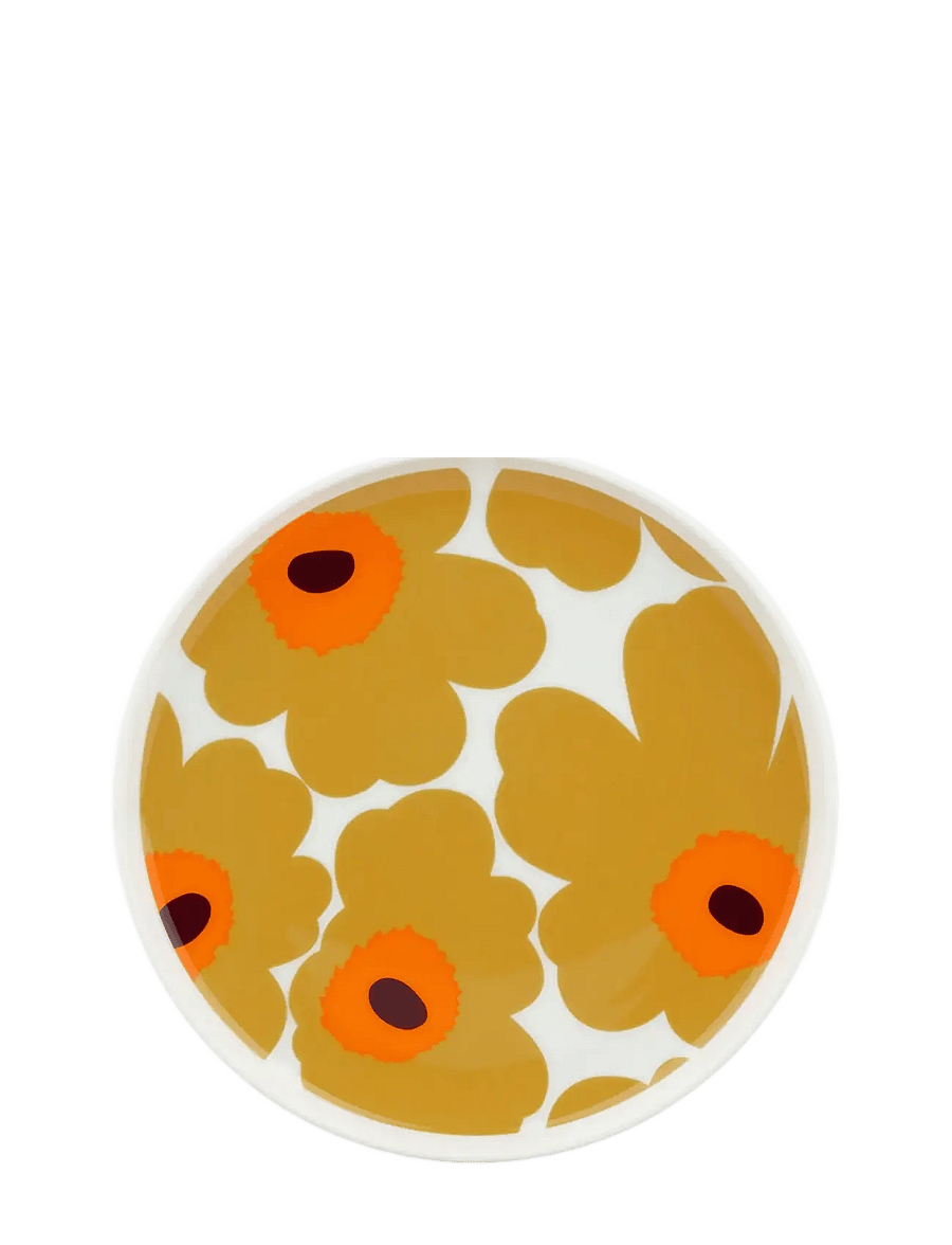 Marimekko Home - UNIKKO PLATE 20 CM - praetaldrikud - white, caramell, warm or - 0