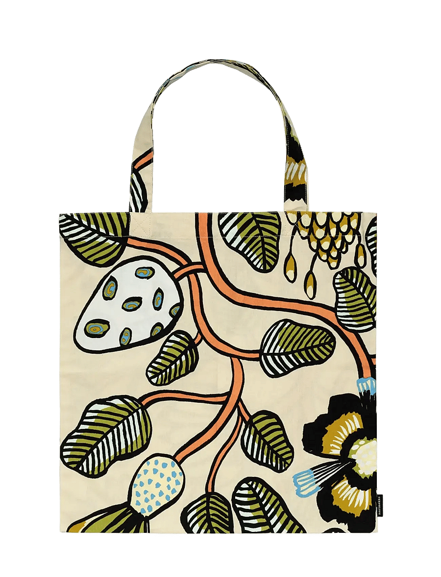 Marimekko Home - TIARA BAG 43X44 CM - tote bags - sand, warm or, green - 0