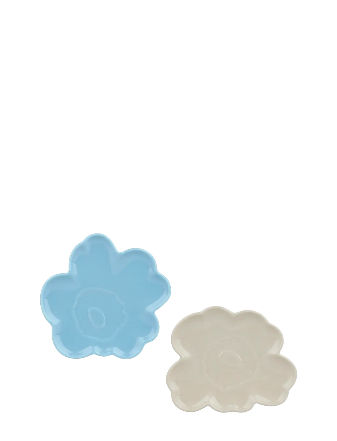 Marimekko Home Unikko Shape Plate 13 Cm 2 Pcs, Ø cm, Plates, Blau - Small Homeware