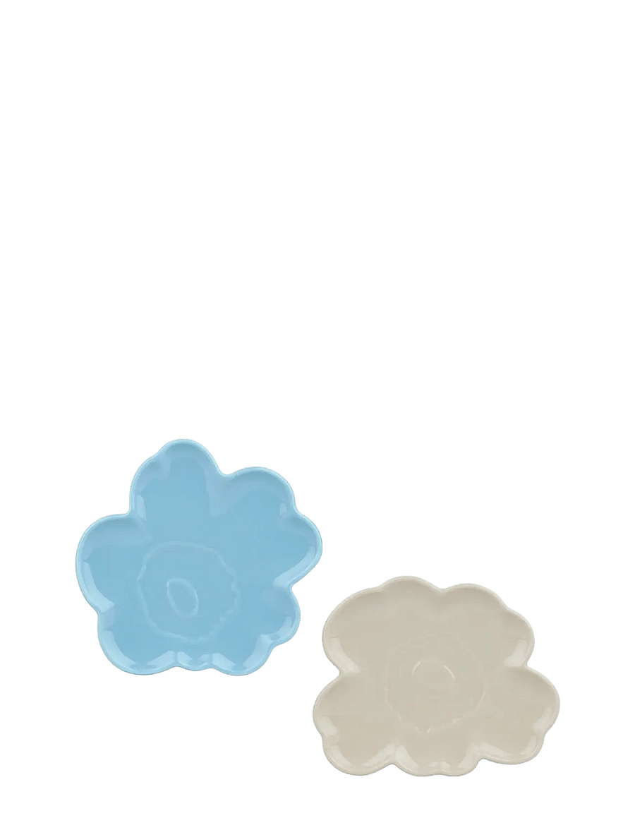 Marimekko Home - UNIKKO SHAPE PLATE 13 CM 2 PCS - väikesed taldrikud - forget-me-not, stoneware - 0