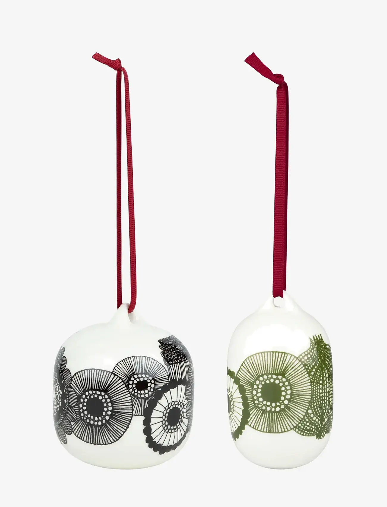 Marimekko Home - SIIRTOLAPUUTARHA ORNAMENT 2 PCS - köp efter pris - white, black, green - 0