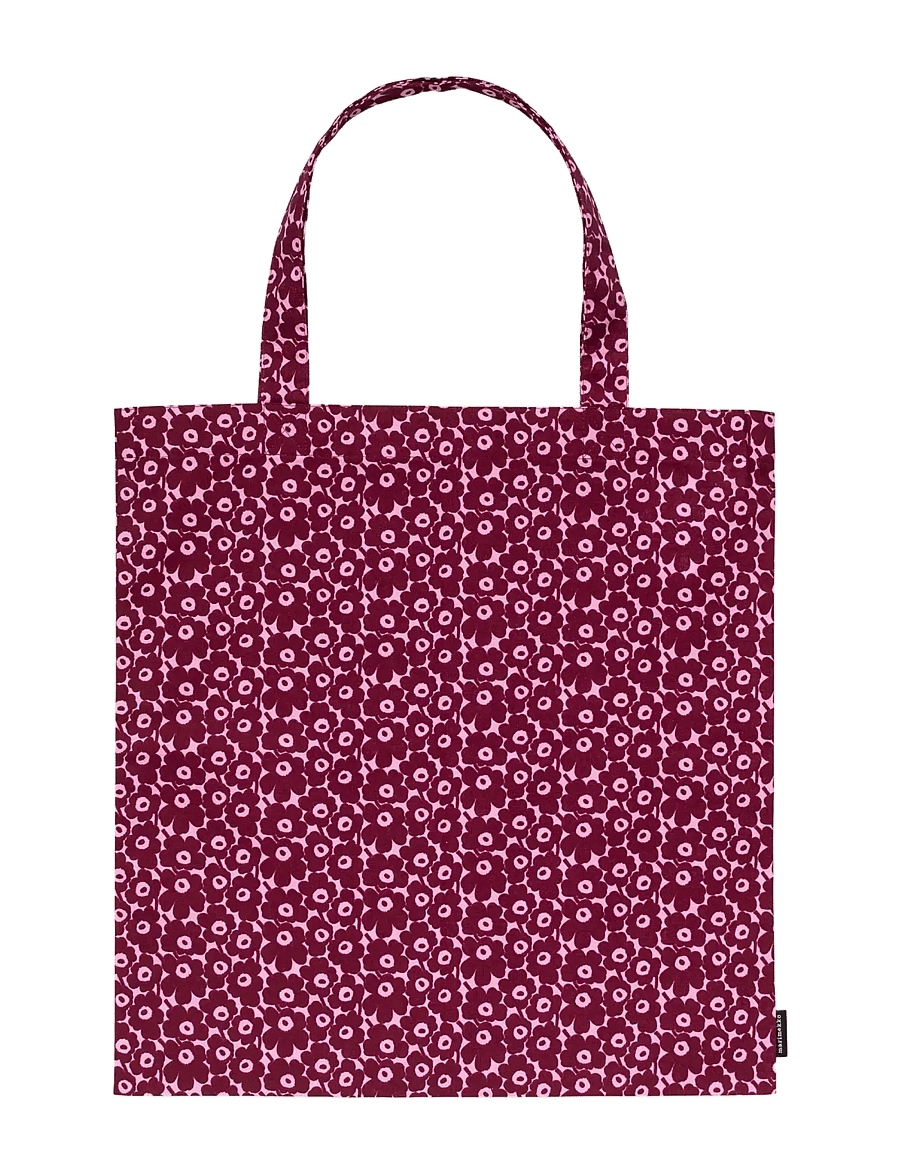 Marimekko Home - PIKKUINEN UNIKKO KASSI 44X43CM - tote bags - pink, deep red - 0
