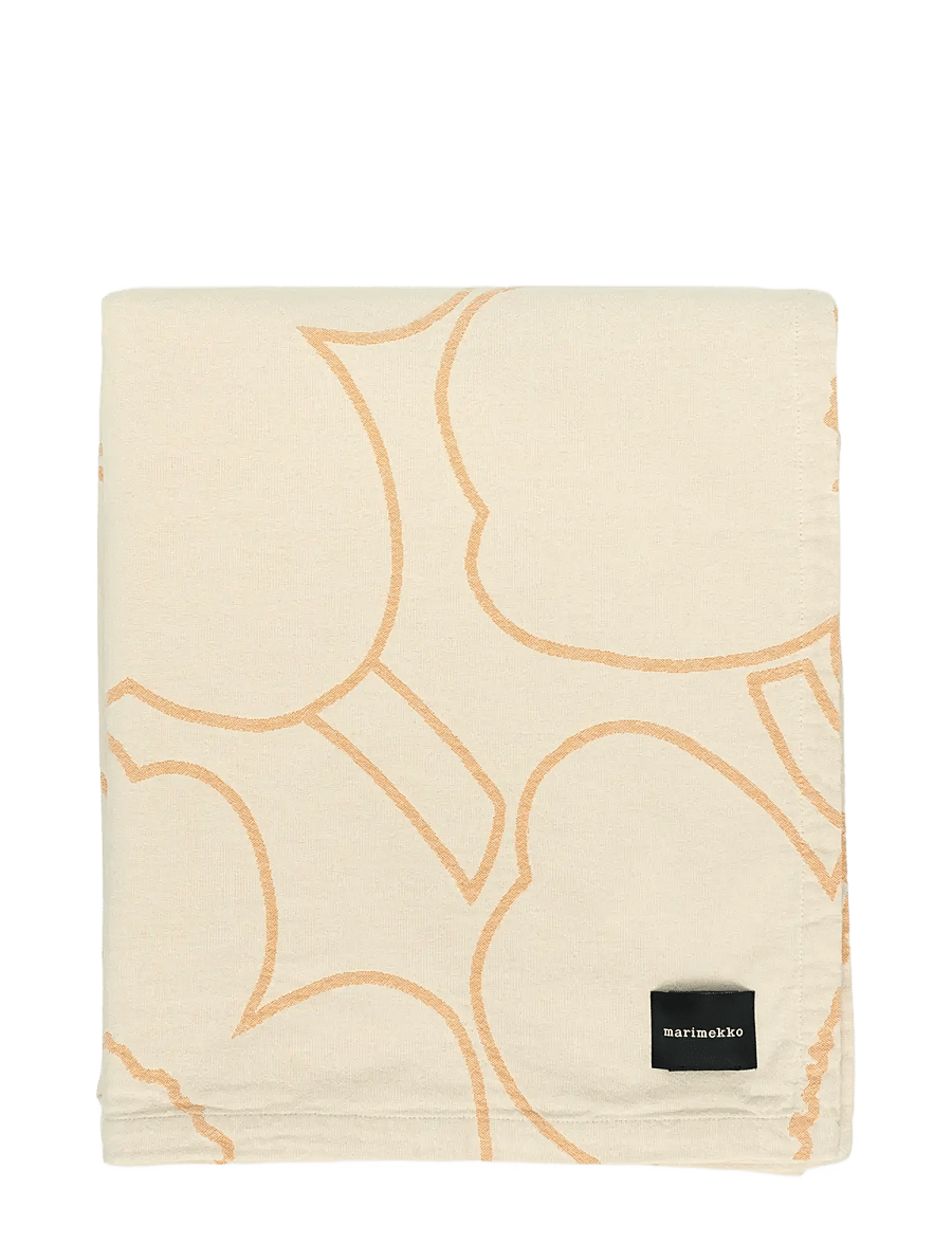 Marimekko Home - PIIRTO UNIKKO BEDSPREAD160X260 - sengetæpper - off white, peach - 0