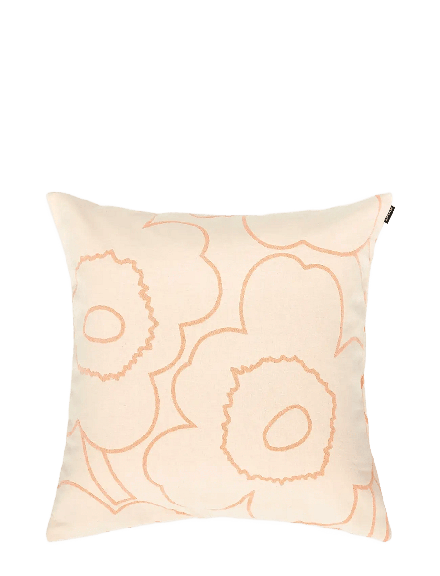 Marimekko Home - PIIRTO UNIKKO CUSHION 55X55 - poszewka na poduszkę - off white, peach - 0