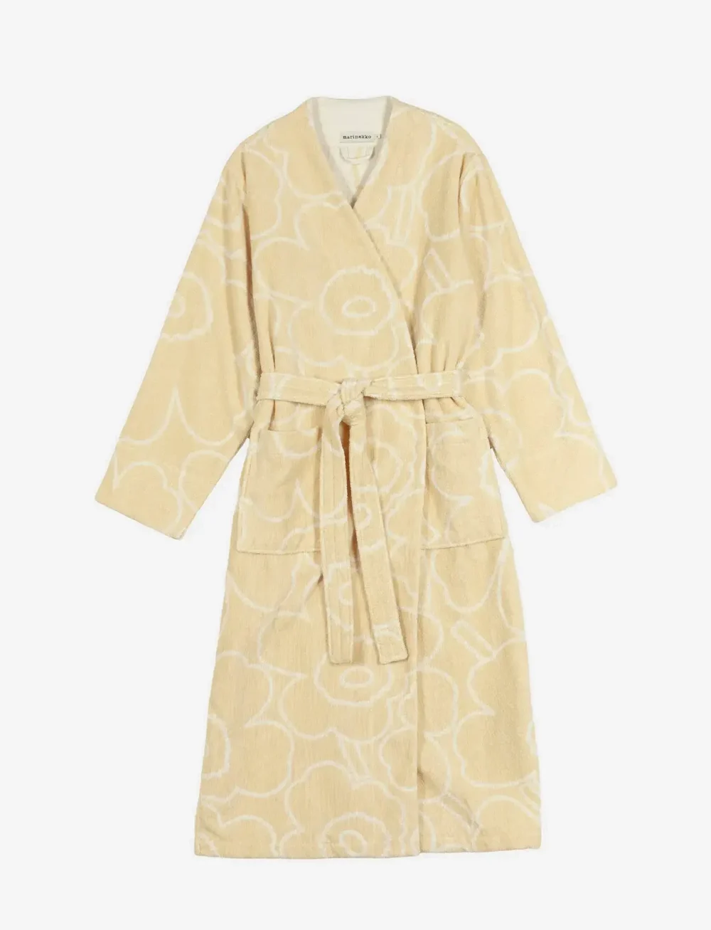 Marimekko Home - PIIRTO UNIKKO BATHROBE - bademäntel - straw, off white - 0