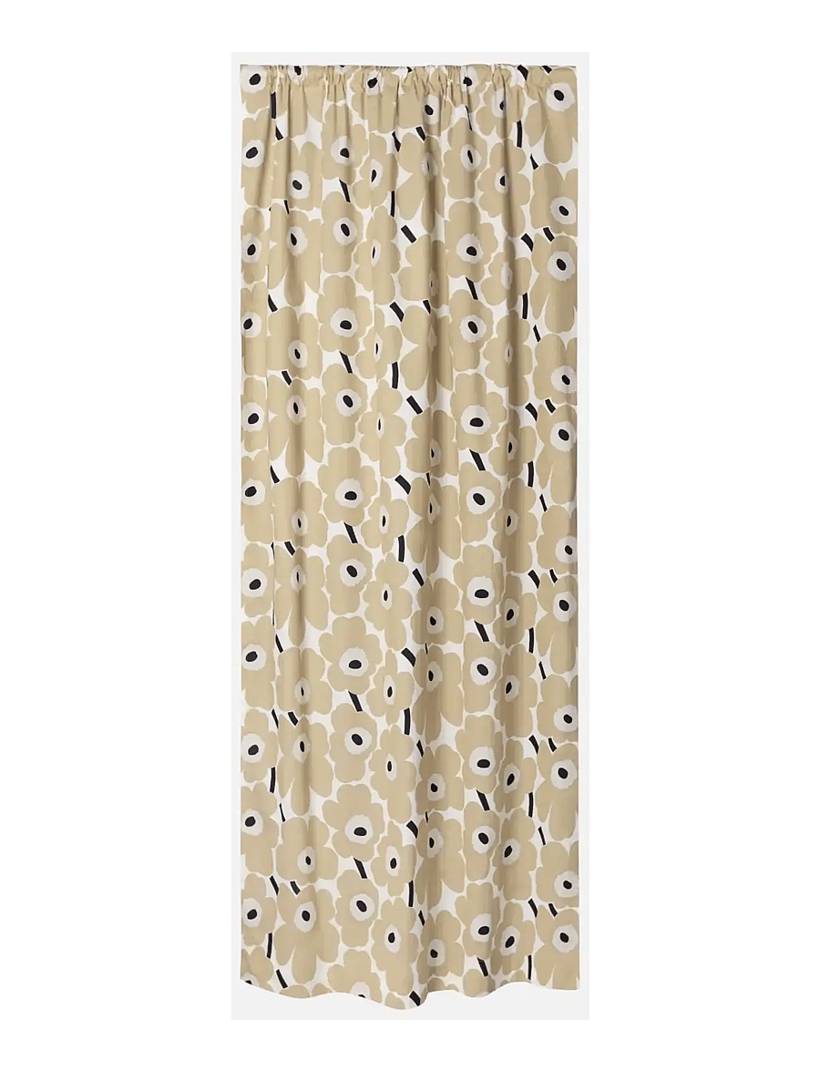 Marimekko Home - P.UNIKKO R.MADE CURT.135X250CM - fertiggardinen - off white, beige, dk.blue - 0