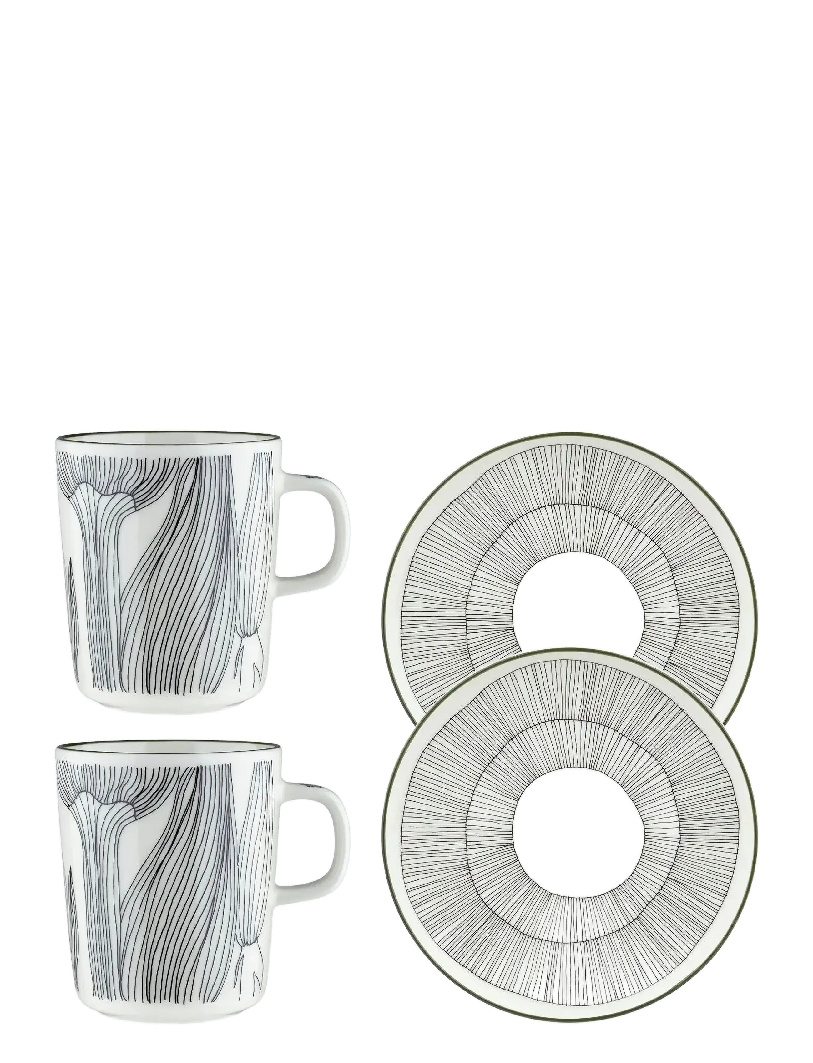 Marimekko Home Kukat Puhkeavat Breakfastset 4, One Size, Cups & Mugs, Weiß - Tea Cups, Homeware