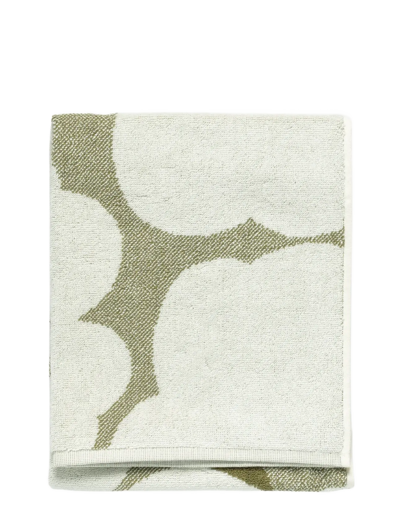 Marimekko Home UNIKKO HAND TOWEL 50X70 CM - Bathroom - GREEN UMBER, CREAM / khaki/green