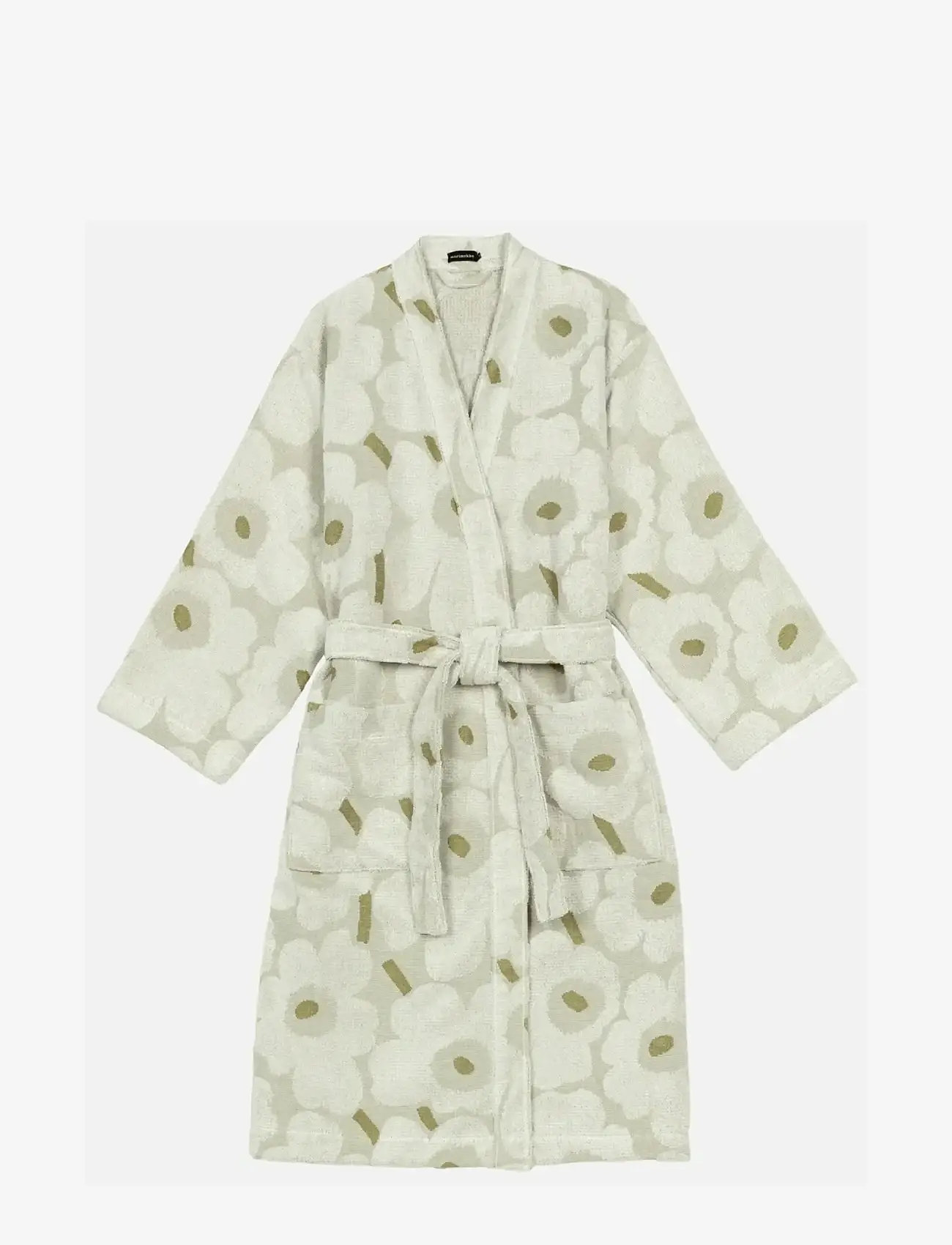 Marimekko Home - PIENI UNIKKO BATHROBE - bademäntel - green umber, cream - 0