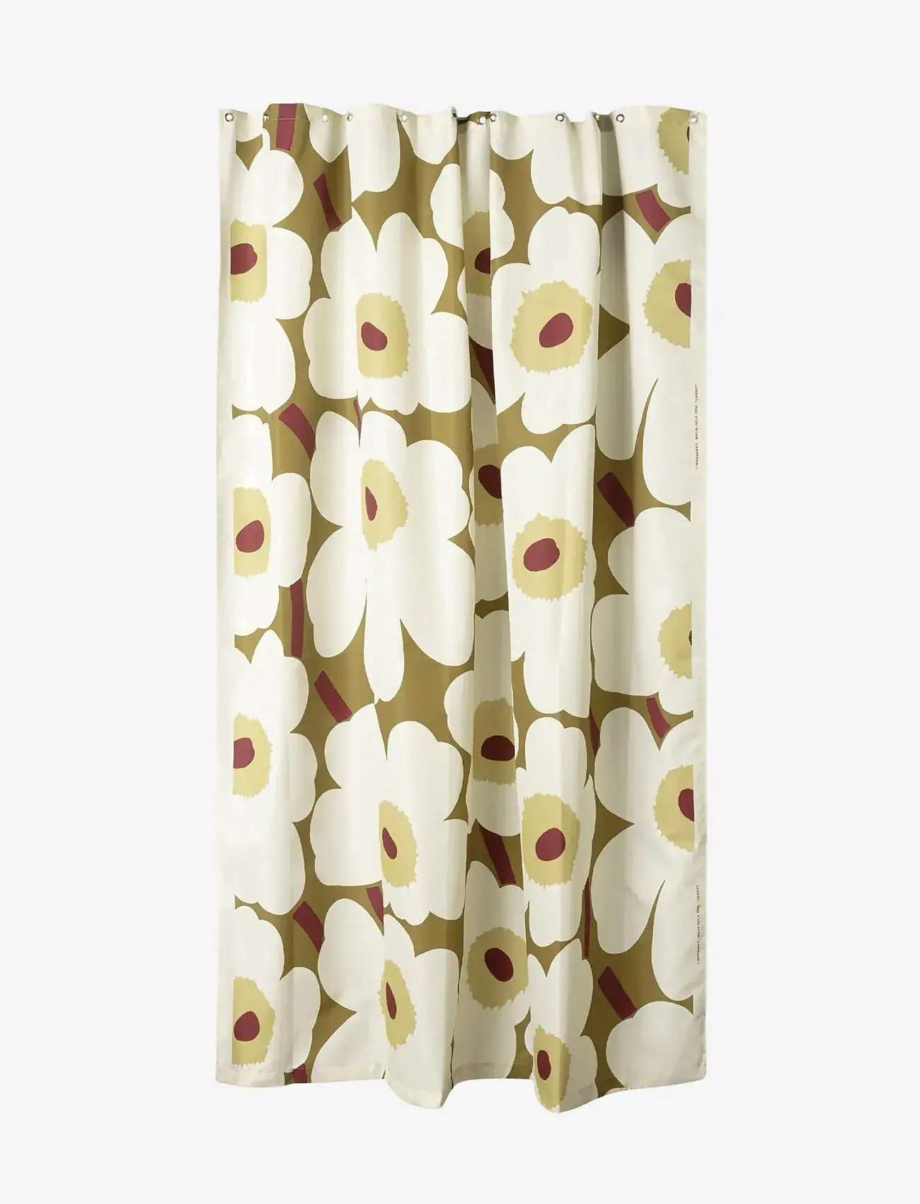 Marimekko Home - UNIKKO SHOWER CURTAIN 180X200 - nach preis einkaufen - green umber, cream - 0