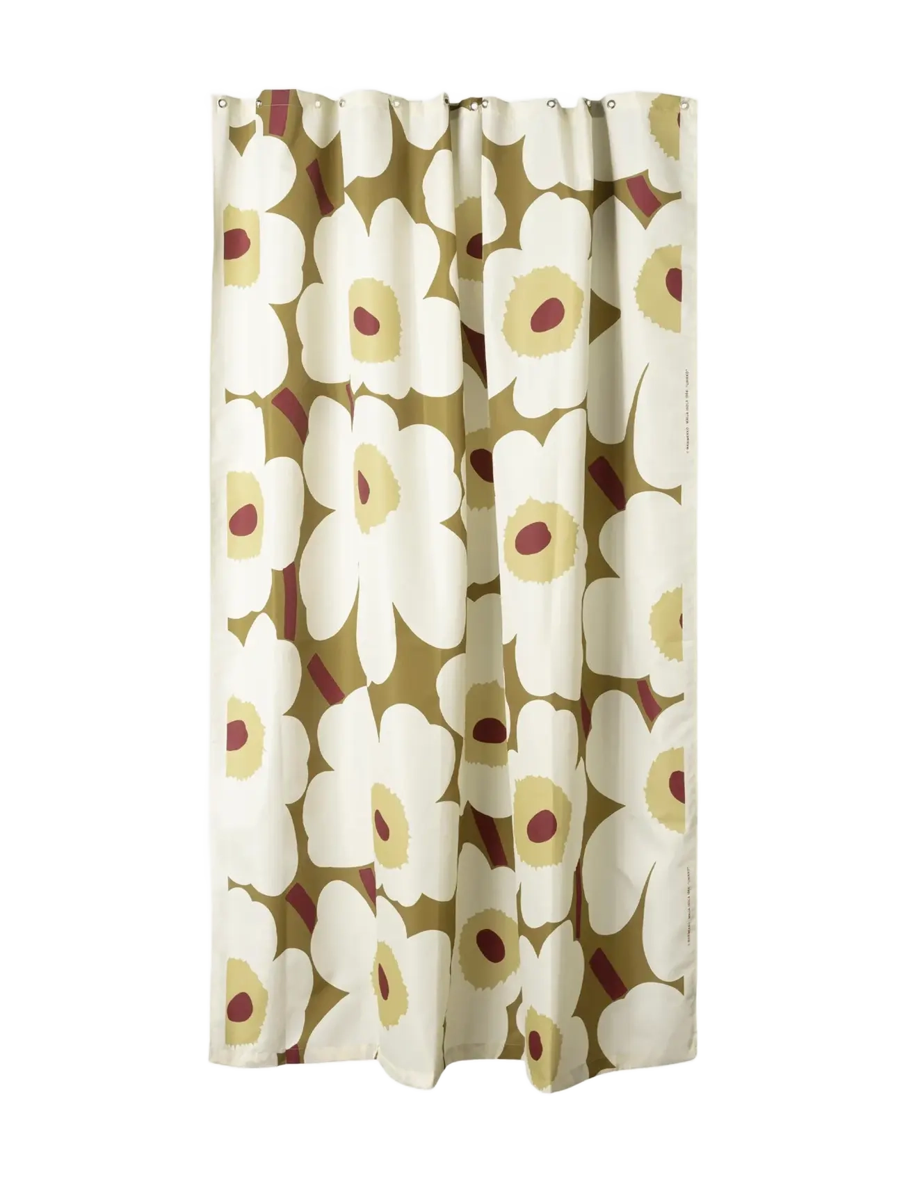 Marimekko Home UNIKKO SHOWER CURTAIN 180X200 - Badezimmer - GREEN UMBER, CREAM / multi