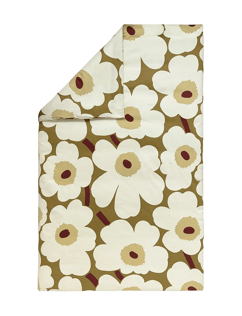 Marimekko Home - UNIKKO SATEEN DC 150X210 CM - shop by price - green umber, cream - 0