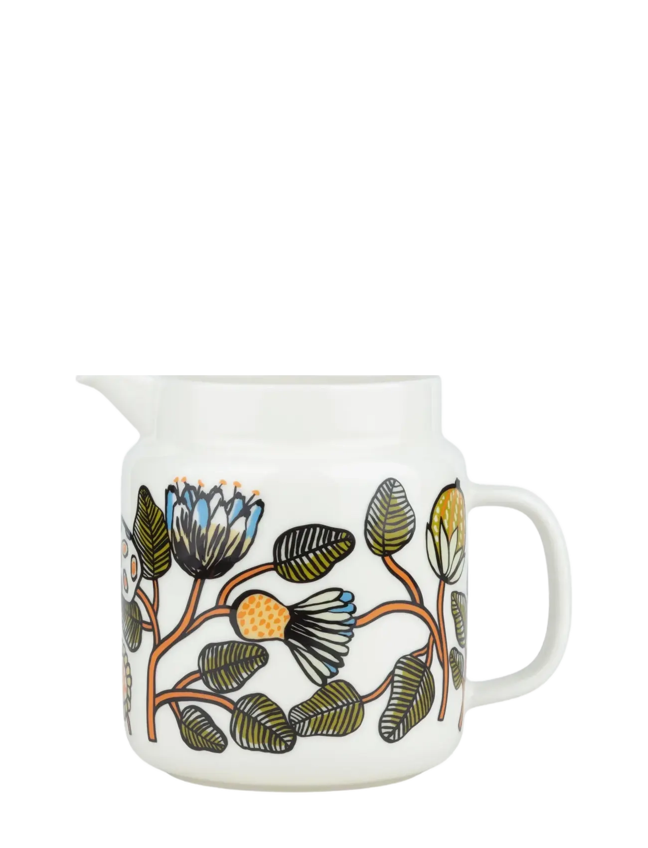 Marimekko Home TIARA JUG 1,25L - Kander & Karafler - WHITE, WARM OR, GREEN / multi