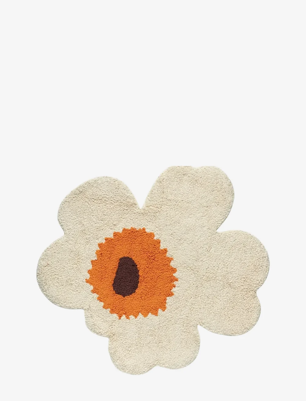 Marimekko Home - UNIKKO SHAPE MAT 73X74 CM - puuvillased vaibad & kaltsuvaip - cream,warm orange - 0