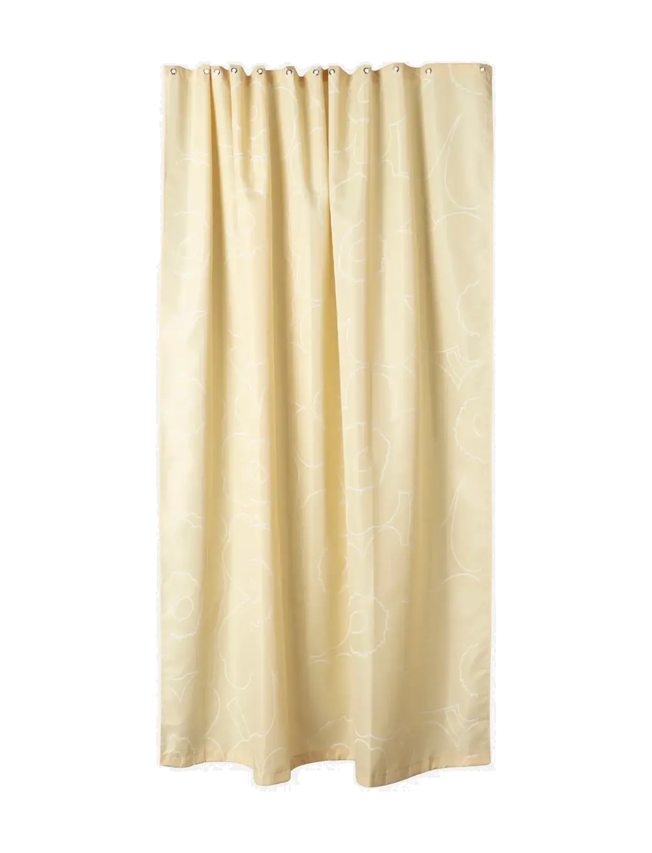 Marimekko Home Piirto Unikko Shower Curtain, 180X200 cm, Bathroom Textiles, Gelb - Curtains, Homeware