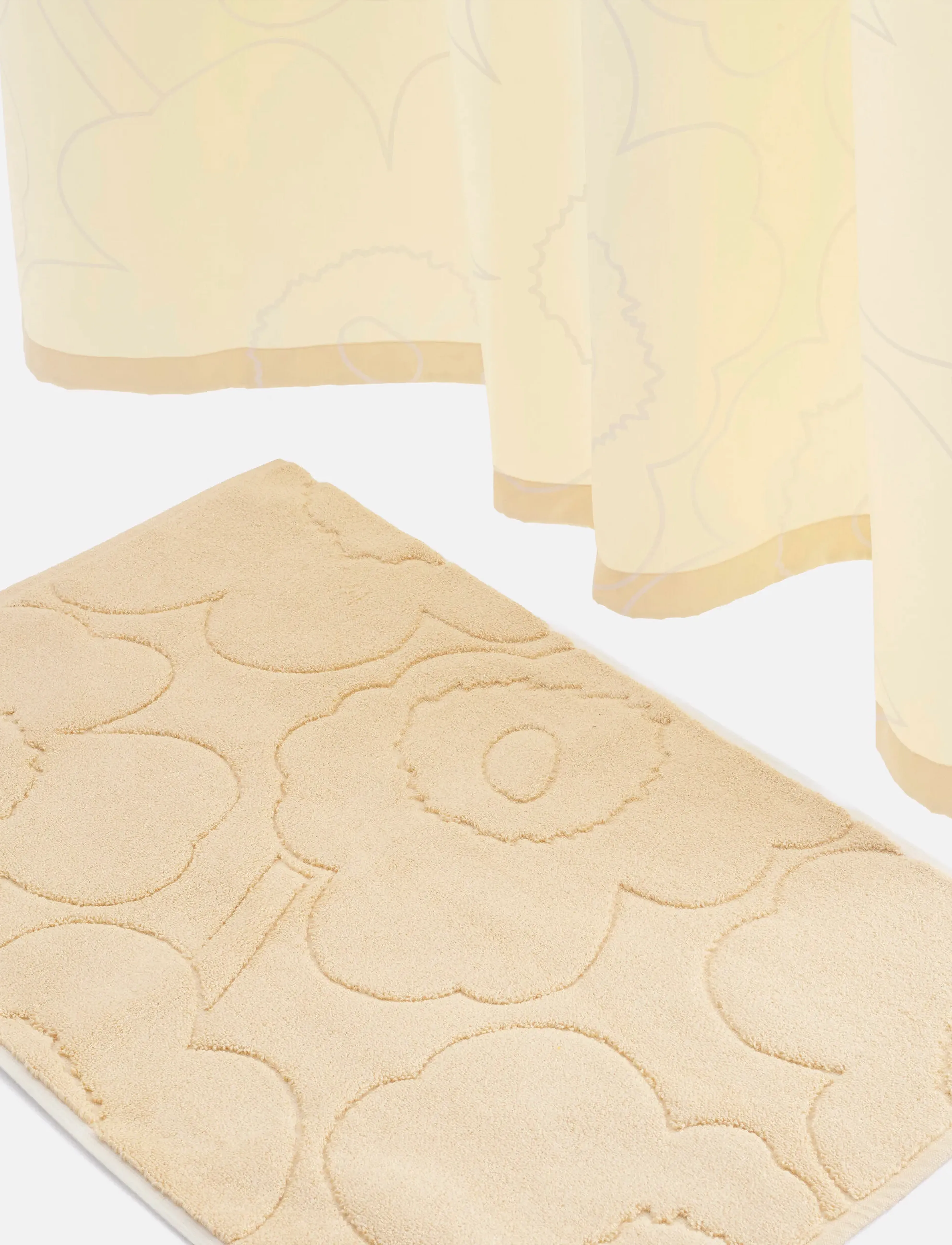 Marimekko Home Piirto Unikko Bathmat 50X80Cm, 50X80 cm, Bath Time, Creme - Bathroom Mats, Homeware