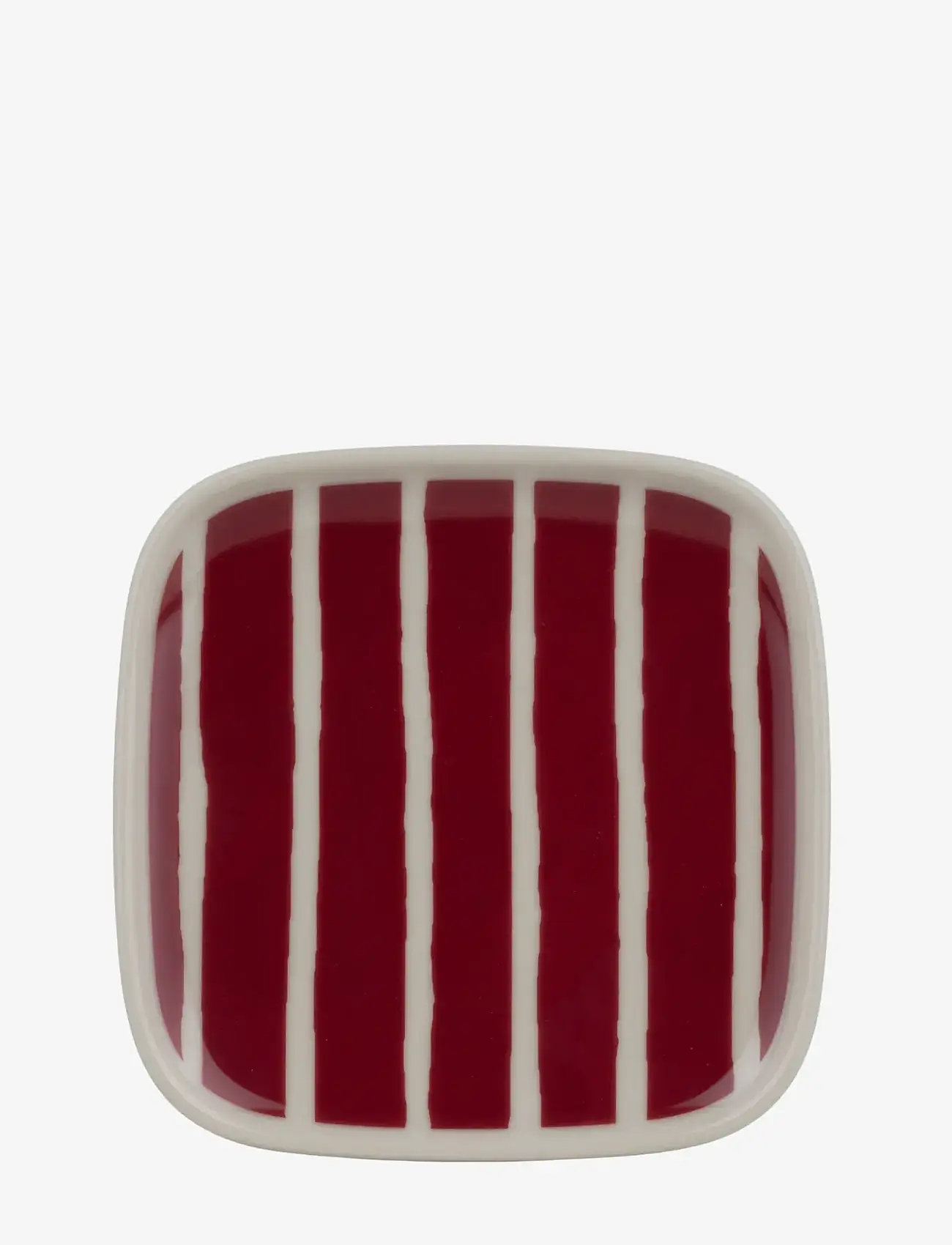 Marimekko Home - PICCOLO PLATE 10X10CM - køb efter pris - stoneware, burgundy - 0