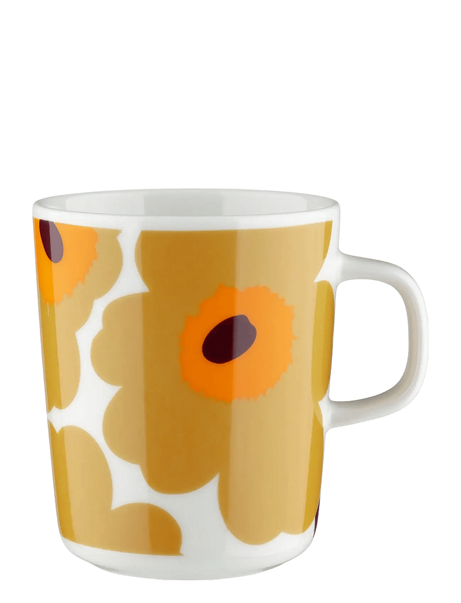 Marimekko Home - UNIKKO MUG 2,5 DL 2 PCS - kaffetassen - white, caramel, warm orange - 2