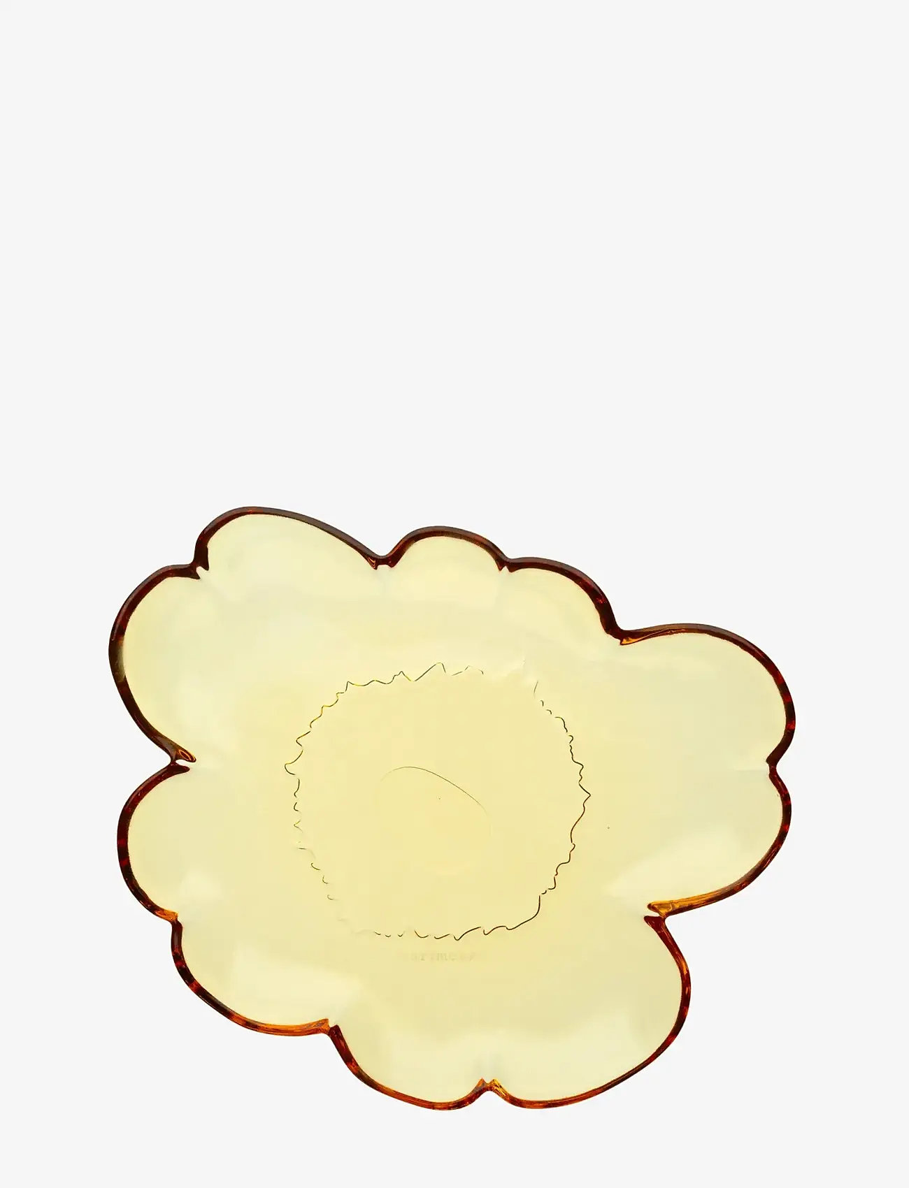Marimekko Home - UNIKKO SHAPE GLASS PLATE 20 CM - praetaldrikud - amber - 0