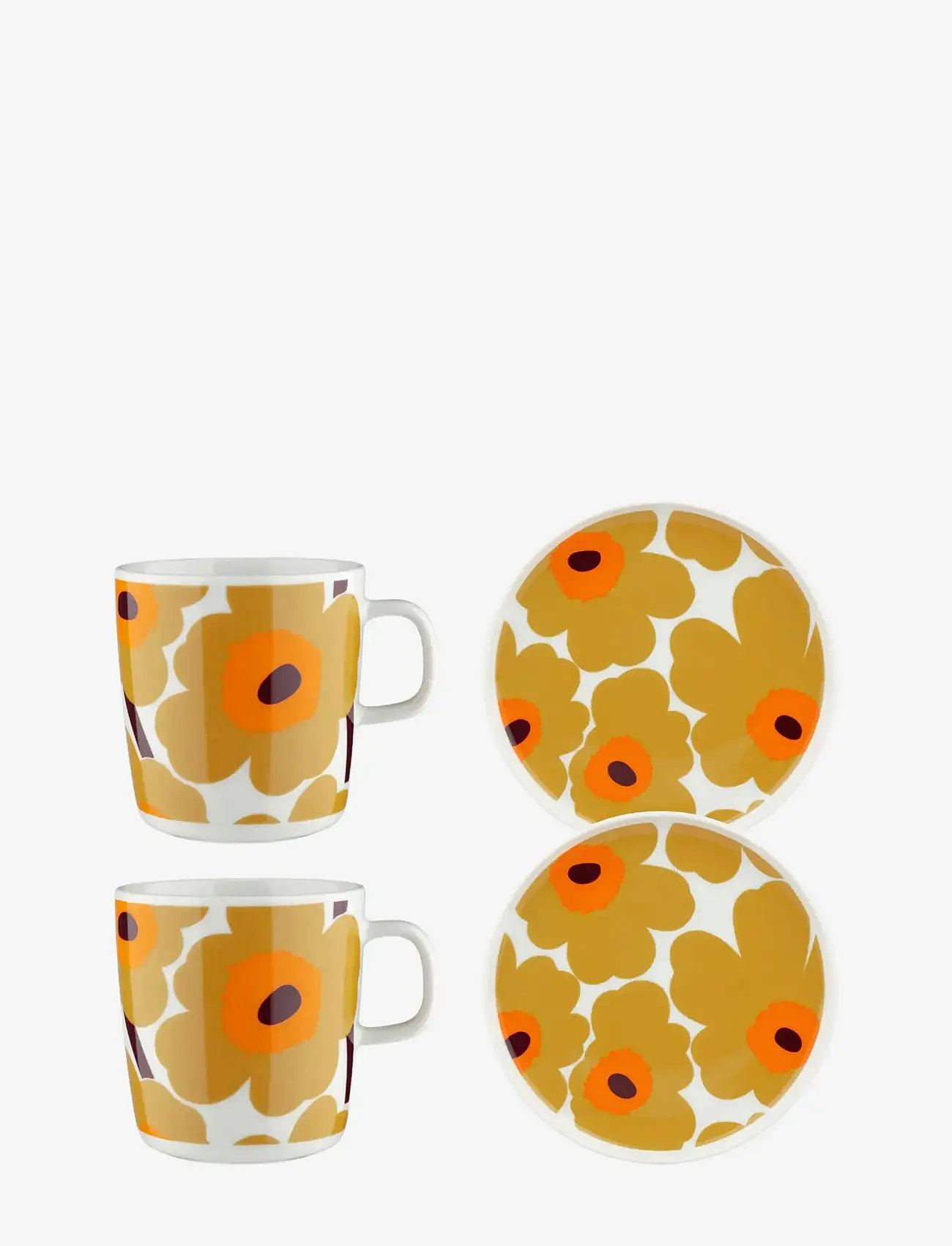 Marimekko Home - UNIKKO BREAKFAST SET 4 PCS - kaffekopper - caramel, cream, warm orange - 0