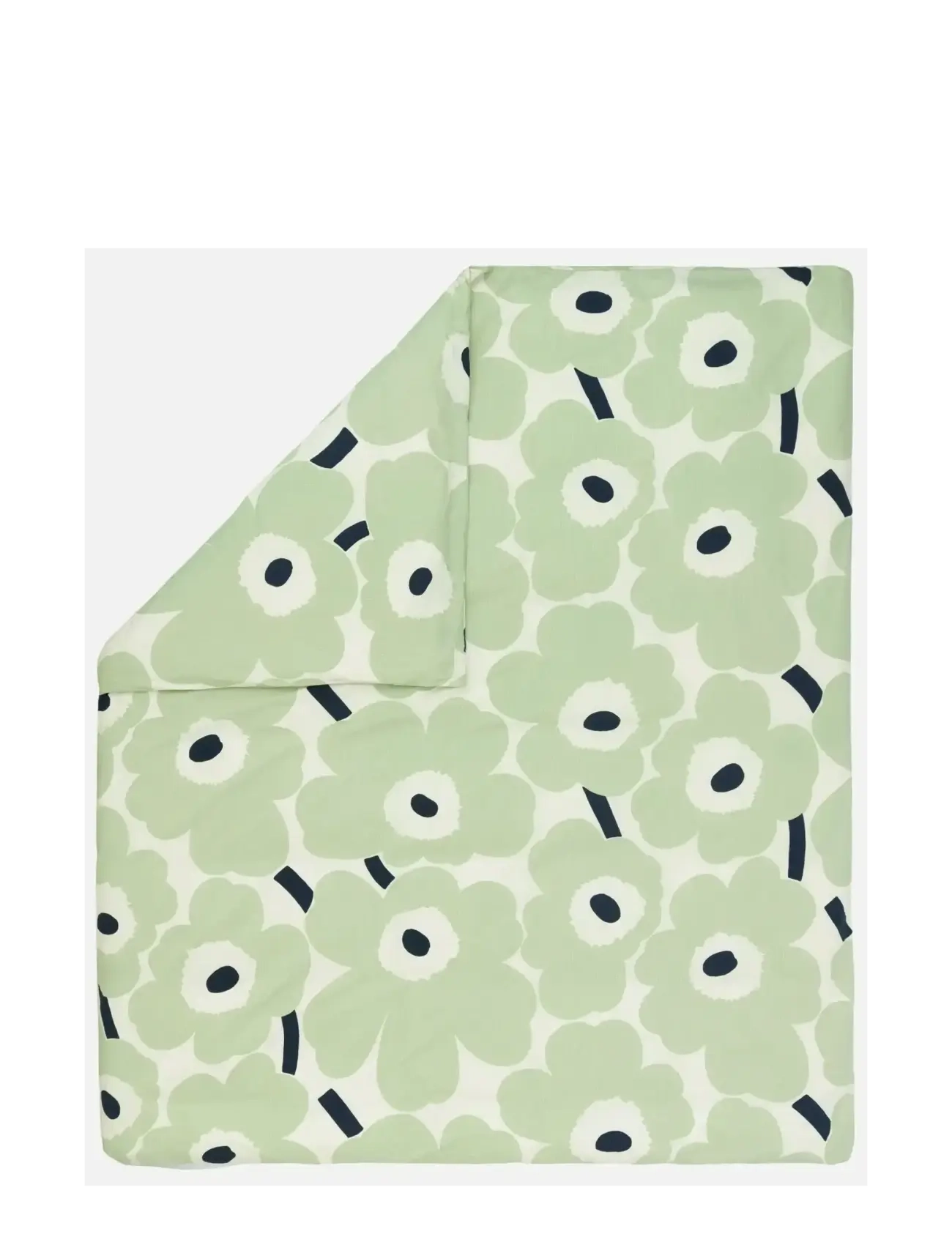 Marimekko Home UNIKKO DC 240X220 CM - Sovrumstextilier - OFF WHITE, SAGE, DK.BLUE / green