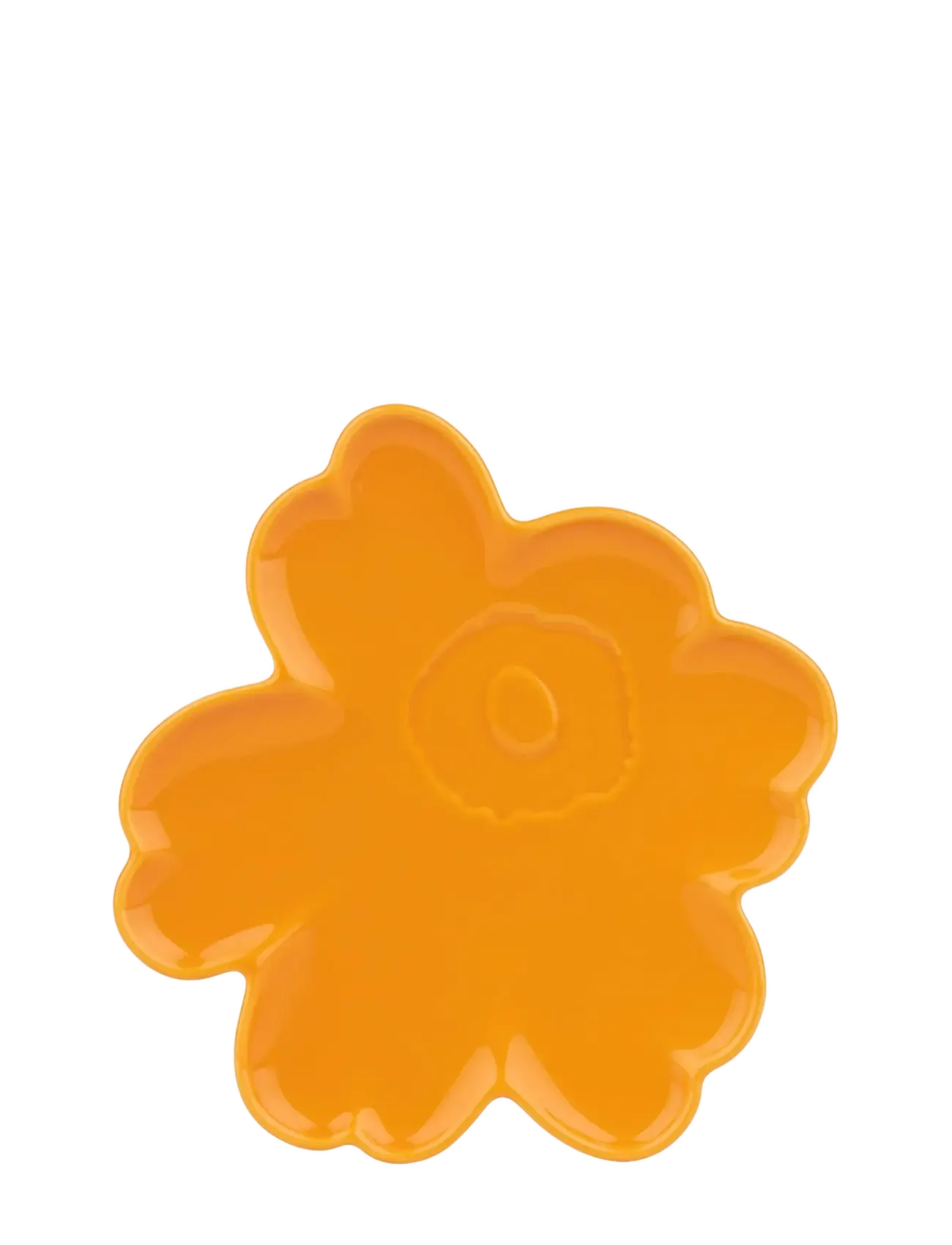 Marimekko Home Unikko Shape Plate 20 Cm, Small Plade, Gul, Str: Ø 20 CM