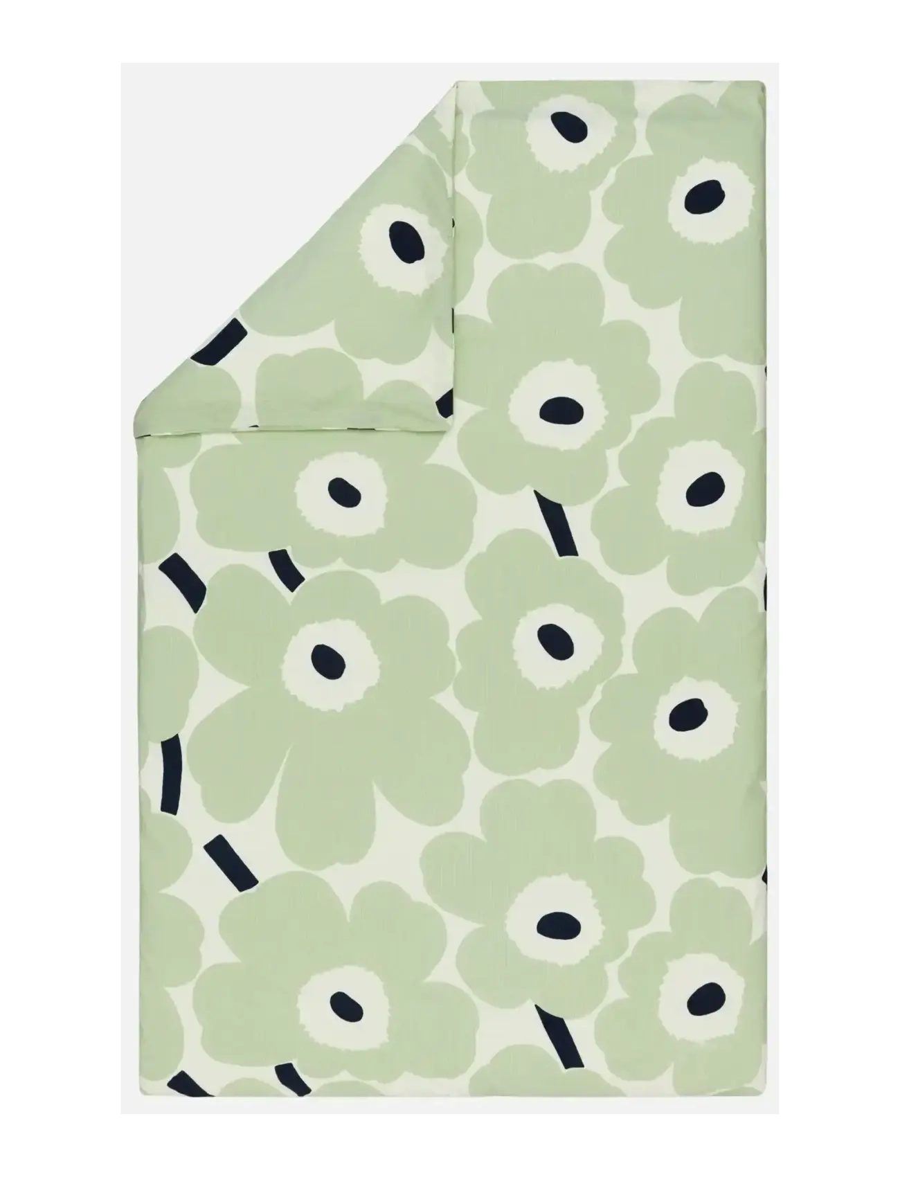 Marimekko Home UNIKKO DC 135/140X200 CM - Textilien - OFF WHITE,SAGE,DARK BLUE / green