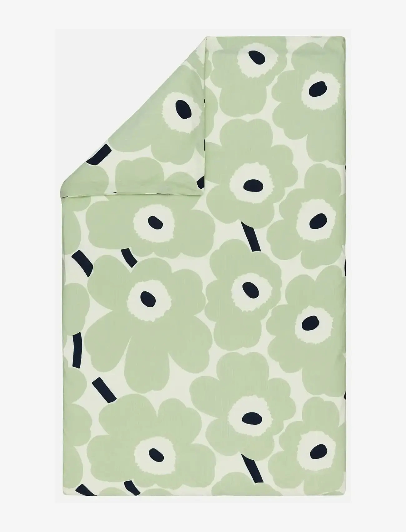 Marimekko Home UNIKKO DC 135/140X200 CM - Bettbezüge - OFF WHITE, SAGE, DK.BLUE / green