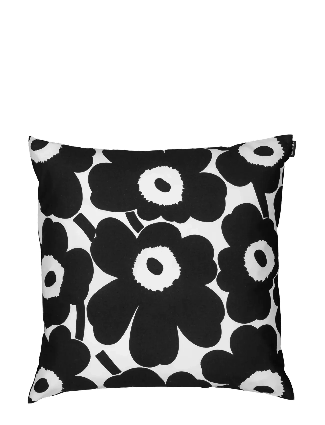 Marimekko Home Pieni Unikko Pillow.c 50X50Cm, 50X50 cm, Bedtextiles, Schwarz - Pillow Cases, Homeware