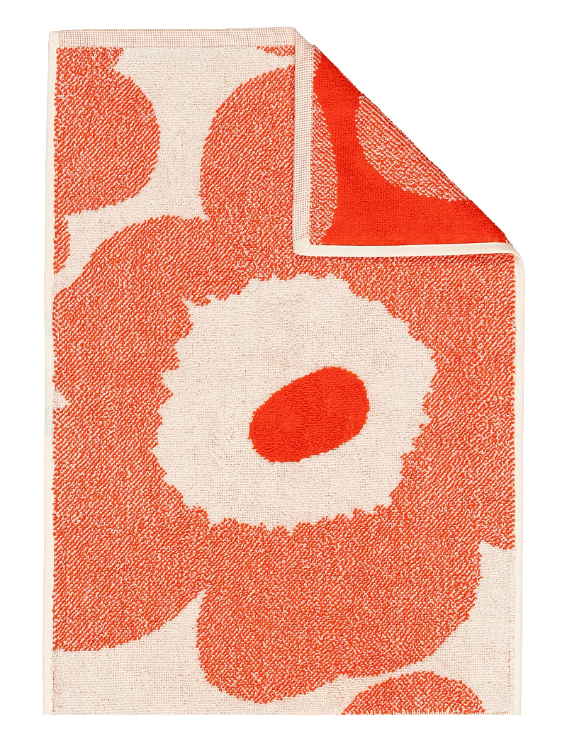 Marimekko Home - UNIKKO GUEST TOWEL 32X50 CM - gästehandtücher - off white, orange red - 0