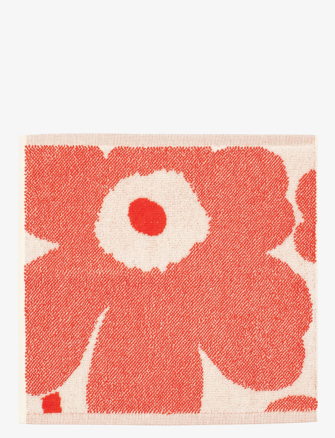Marimekko Home - UNIKKO MINI TOWEL 32X32 CM - ansiktshanddukar - off white, orange red - 0