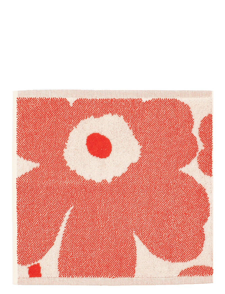 Marimekko Home - UNIKKO MINI TOWEL 32X32 CM - badetücher - off white, orange red - 0