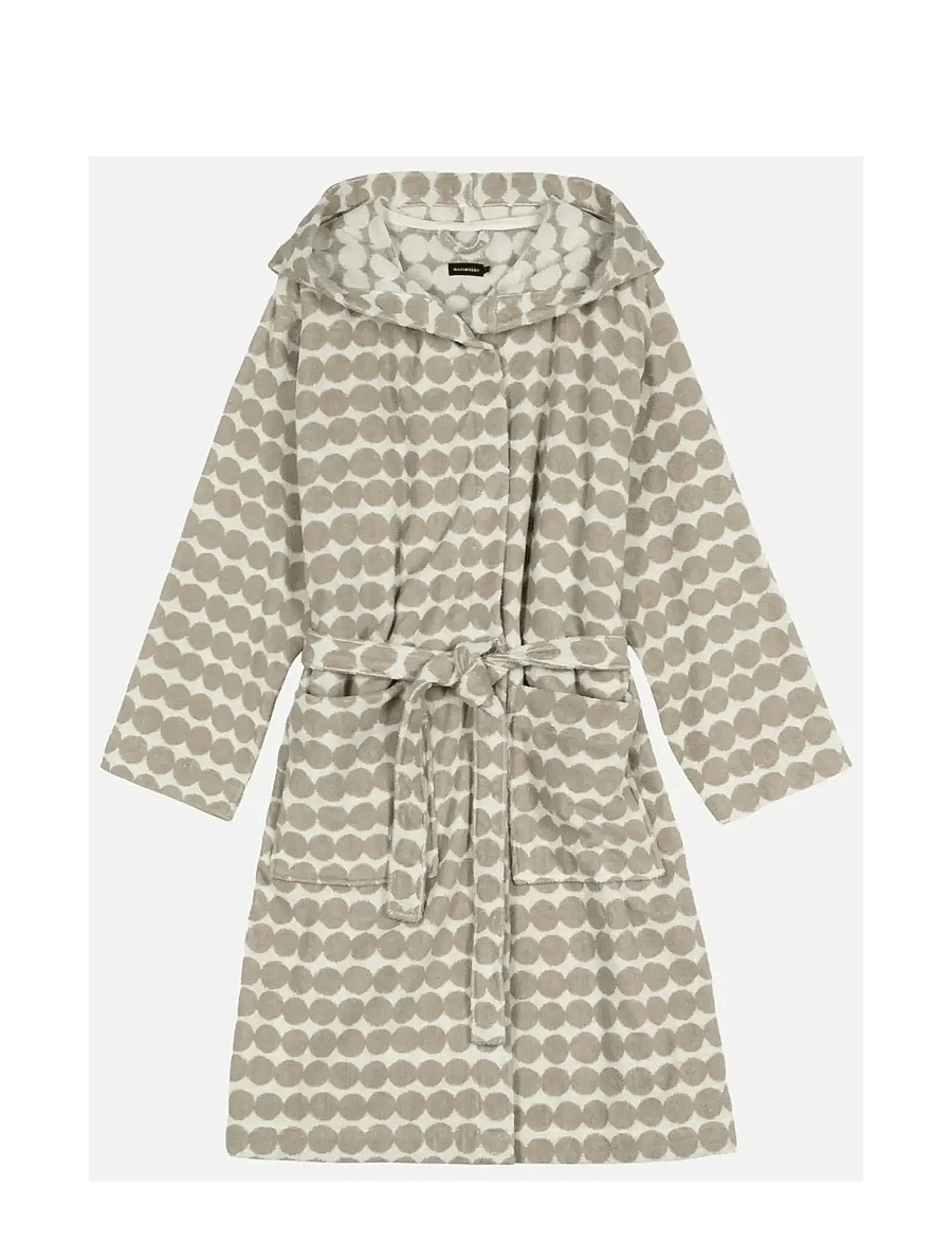 Marimekko Home - RÄSYMATTO HOODED BATH ROBE - bastu - beige, white - 0