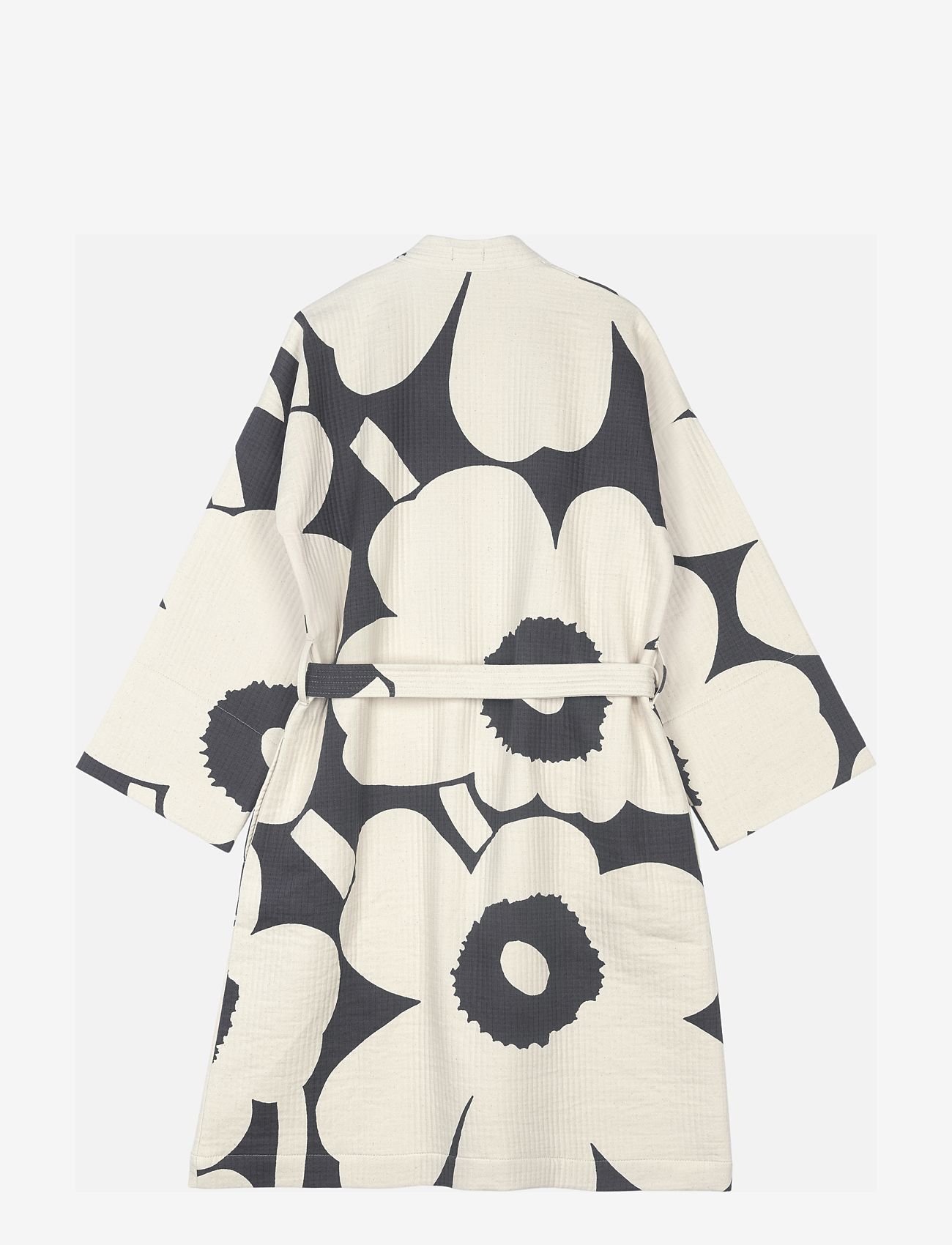 Marimekko Home - UNIKKO BATHROBE - køb efter pris - charcoal, off white - 1