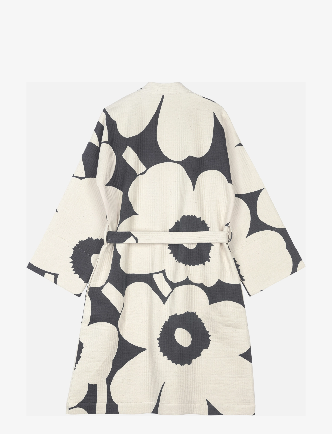 Marimekko Home - UNIKKO BATHROBE - hversdagsleg tíska - charcoal, off white - 1