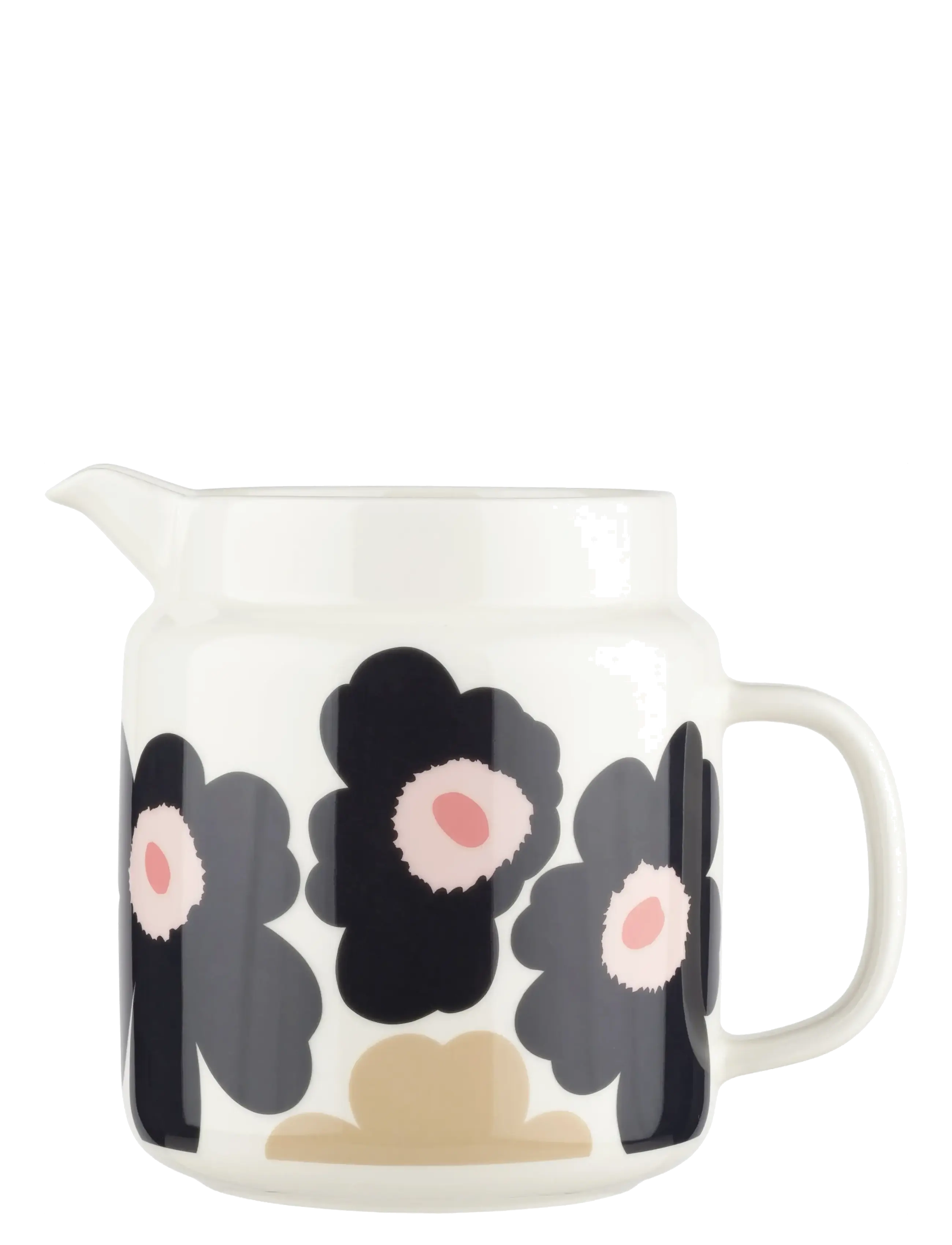 Marimekko Home UNIKKO JUG 1,25L - Vis alt - OFF WHITE,CHARCOAL,SAND,PINK / grey