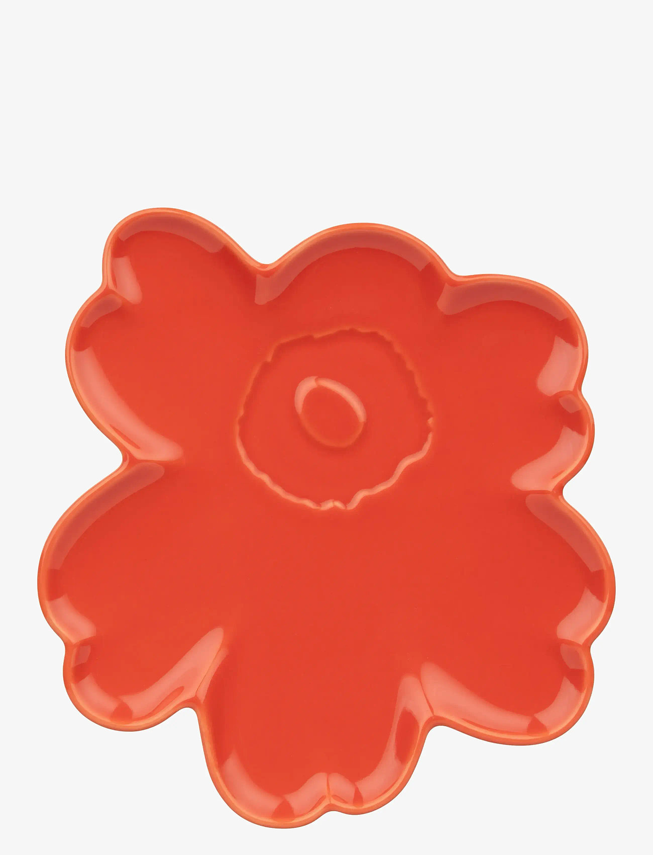 Marimekko Home - UNIKKO SHAPE PLATE 20CM - praetaldrikud - orange red - 0
