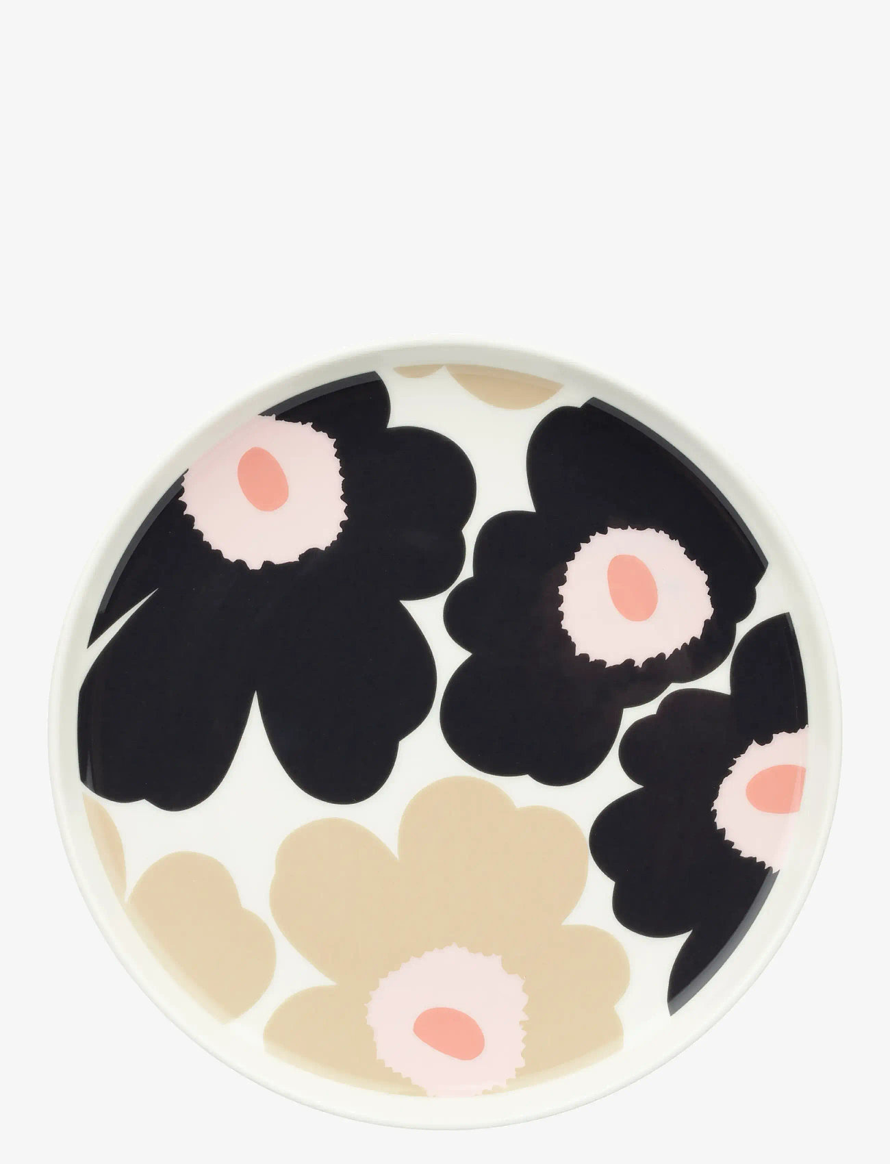 Marimekko Home - UNIKKO PLATE 20CM - nach preis einkaufen - off white,charcoal,sand,pink - 0