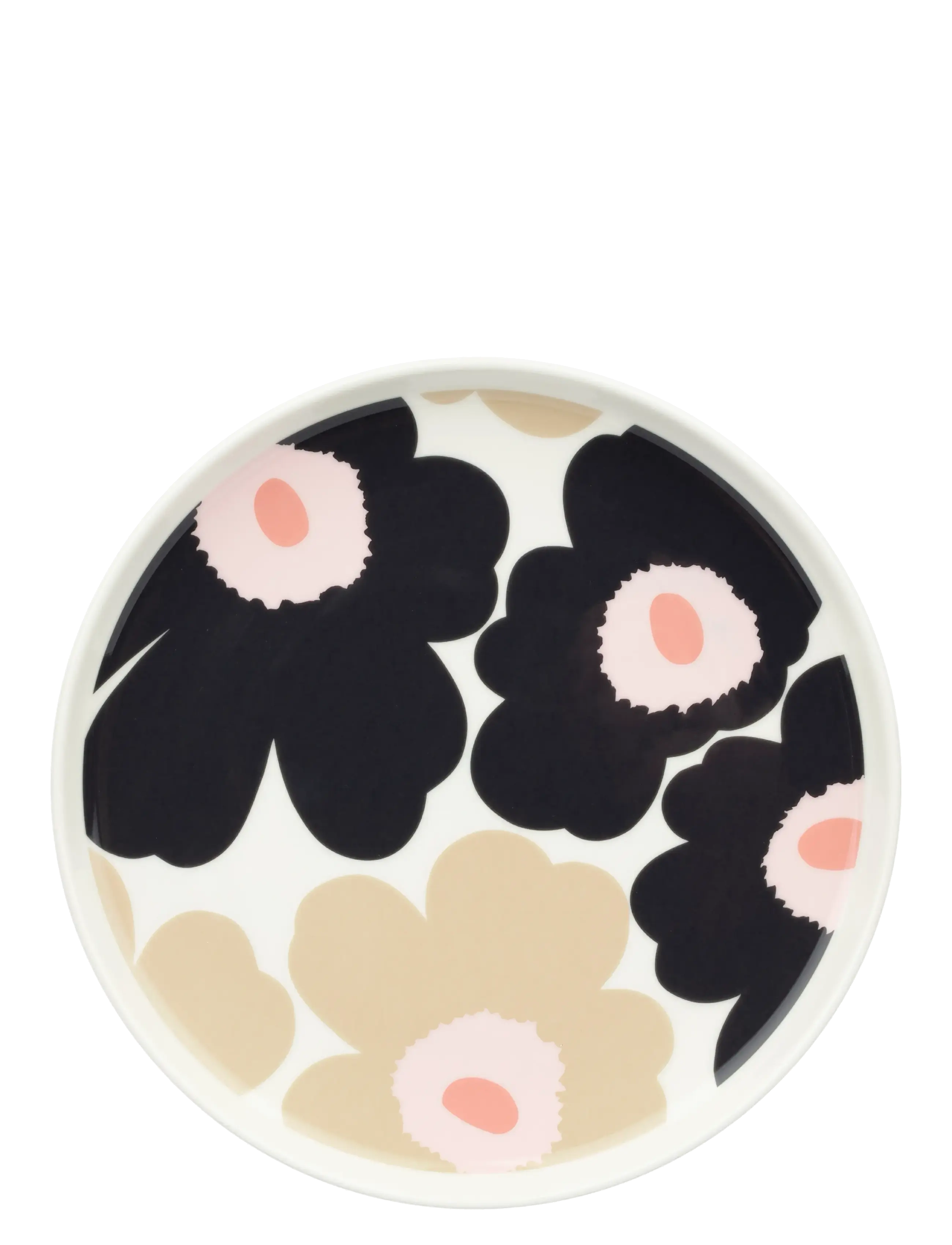 Marimekko Home UNIKKO PLATE 20CM - Plates - OFF WHITE,CHARCOAL,SAND,PINK / grey